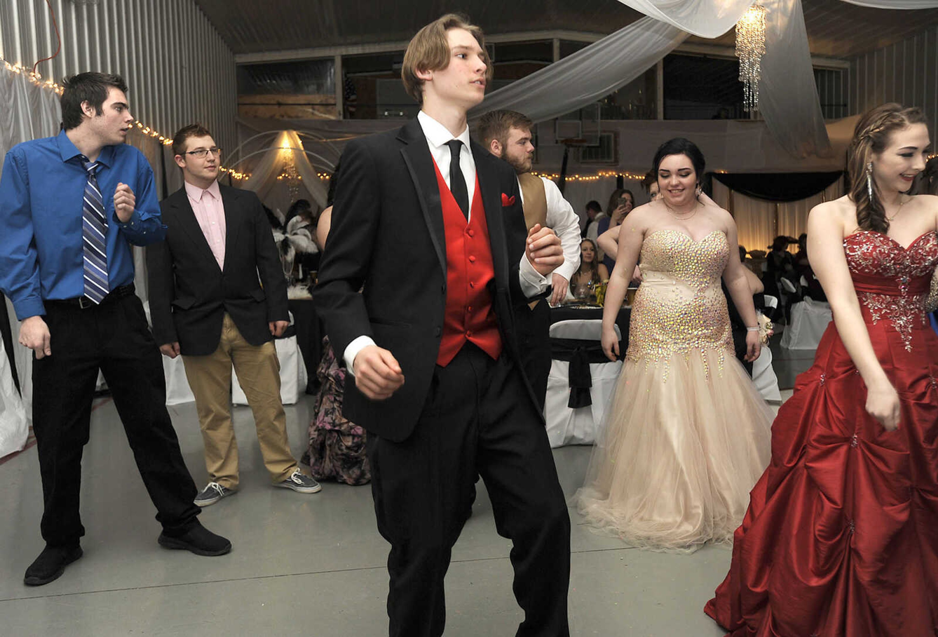 FRED LYNCH ~ flynch@semissourian.com
Delta High School students dance at their prom Saturday, March 18, 2017 in Delta.