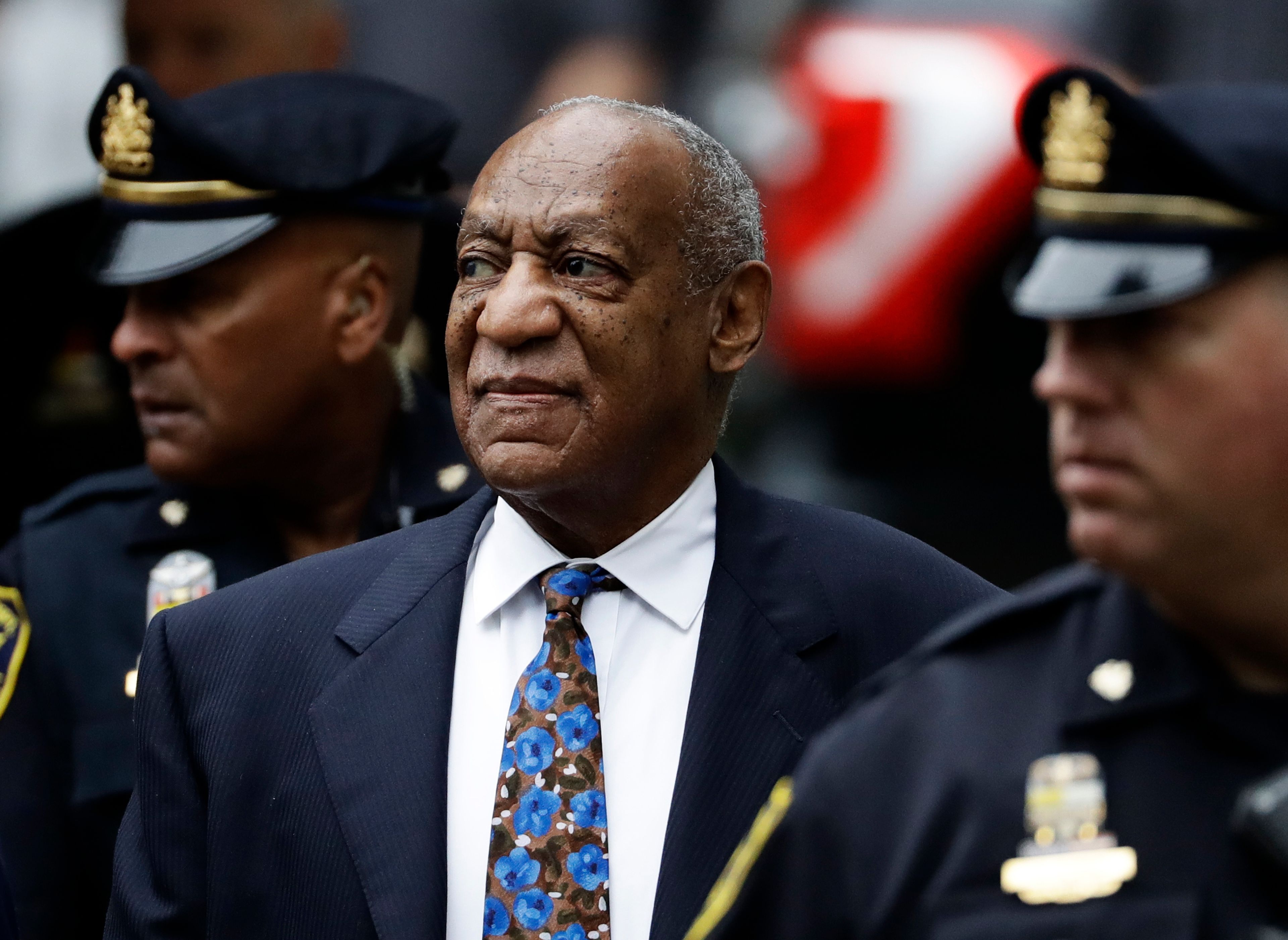 FILE - Bill Cosby arrives for his sentencing hearing at the Montgomery County Courthouse, Sept. 24, 2018, in Norristown, Pa. (AP Photo/Matt Slocum, File)