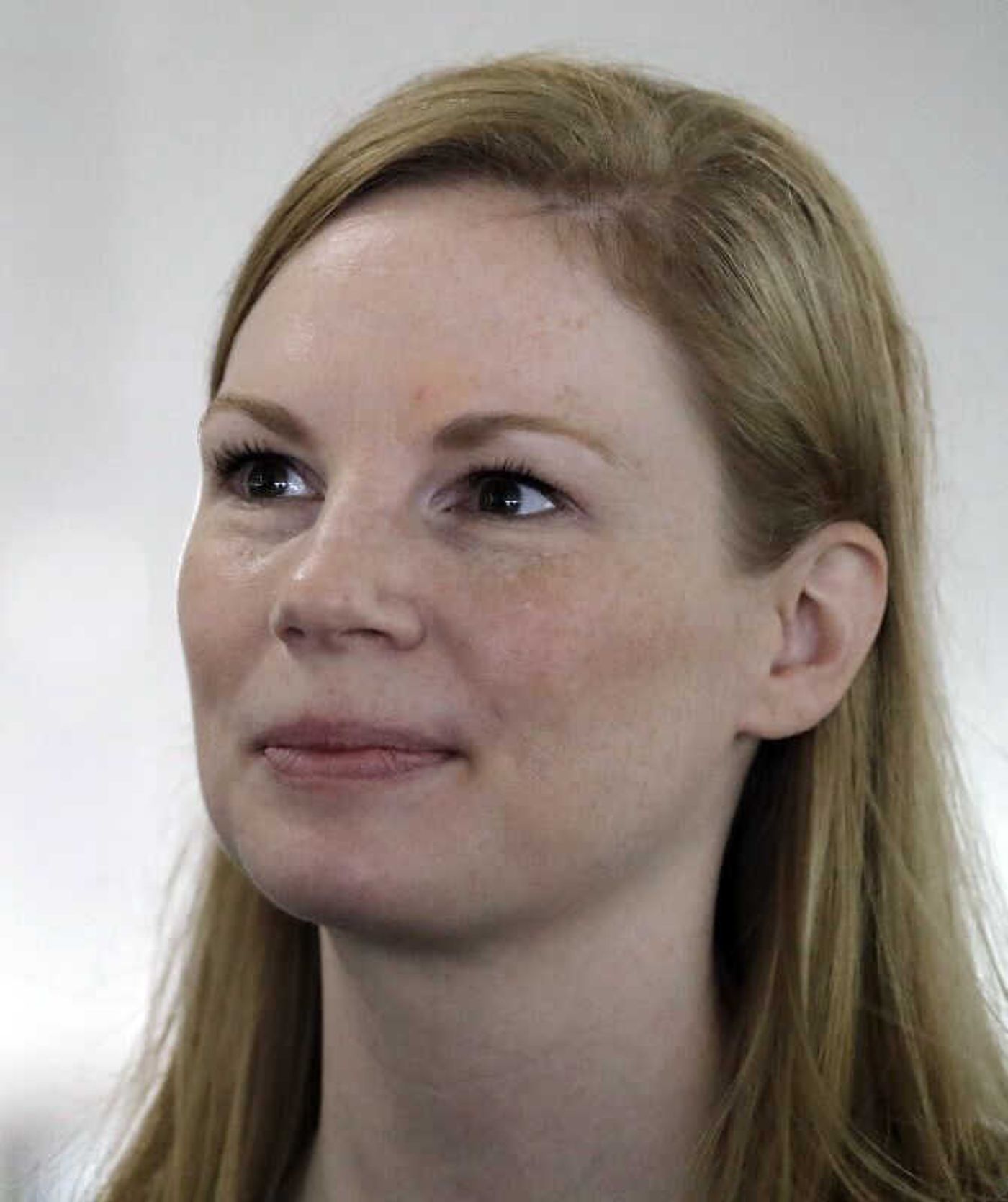 Missouri state Auditor Nicole Galloway listens to attendees during the Governor's Ham Breakfast on Aug. 17, 2017, at the Missouri State Fair in Sedalia.