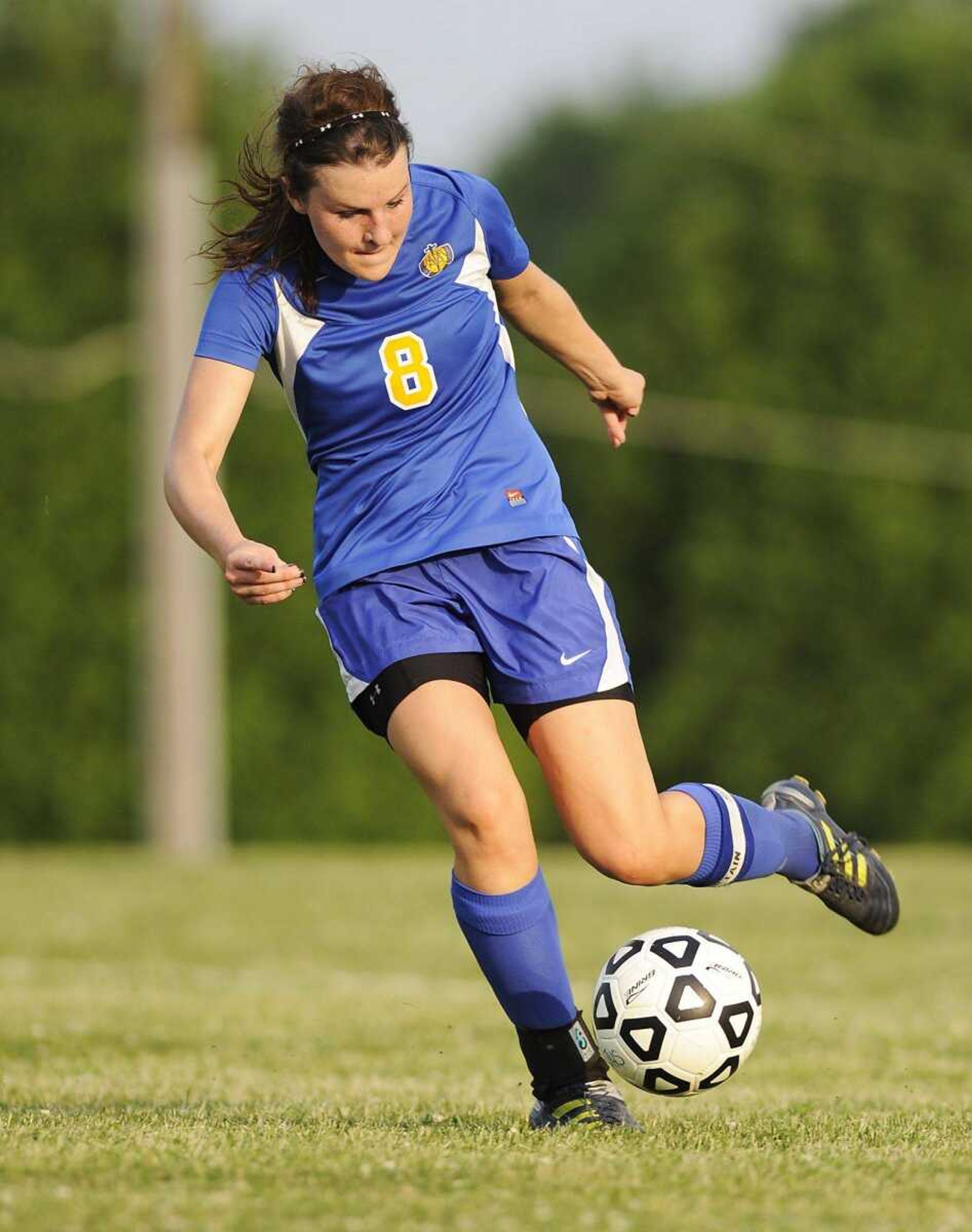 St. Vincent senior Storm French finished with seven goals and 13 assists for the Indians this season.