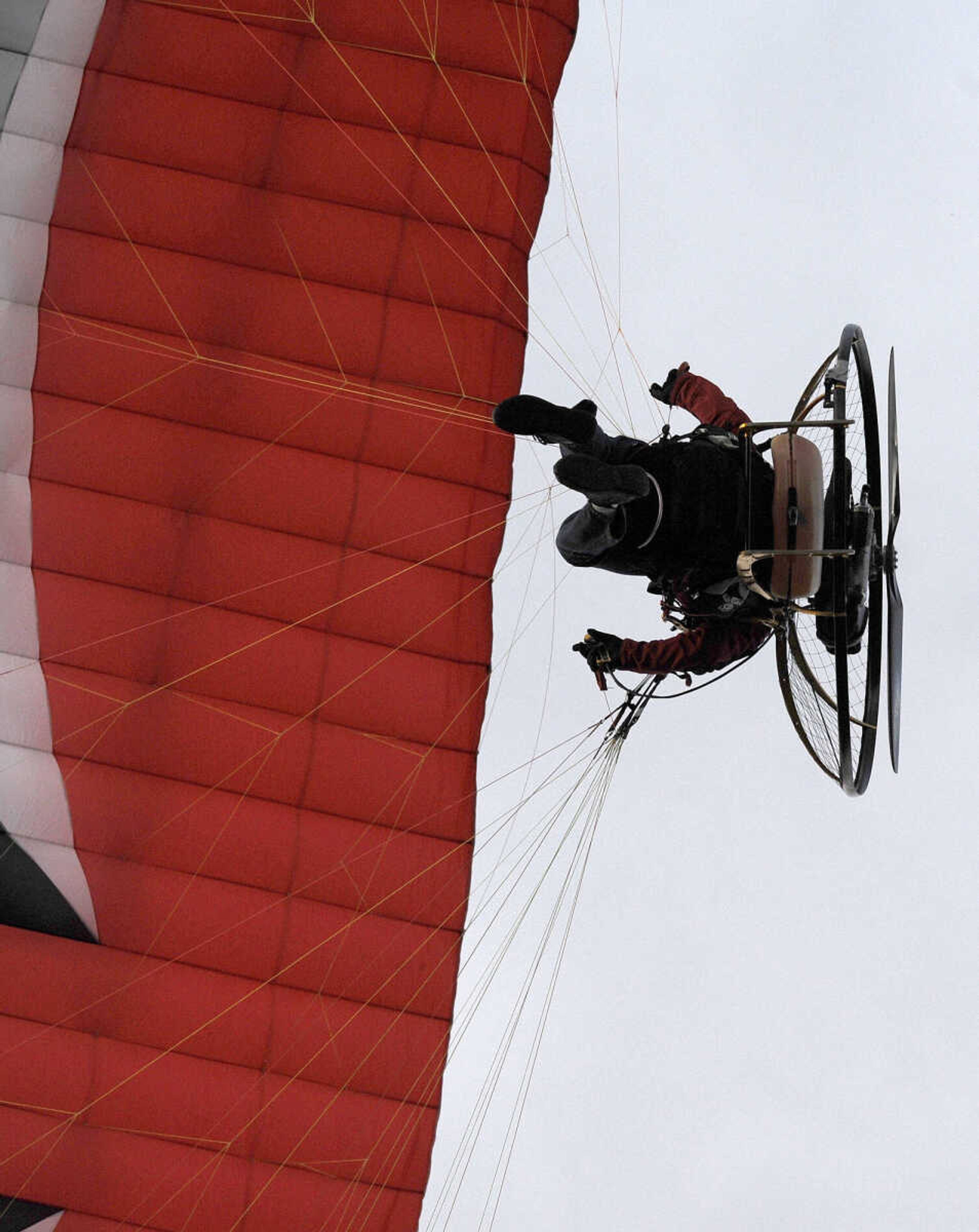 Kevin Rampley maneuvers across the landscape on Thursday, March 2, 2017, at the Fruitland International Airport in Jackson.