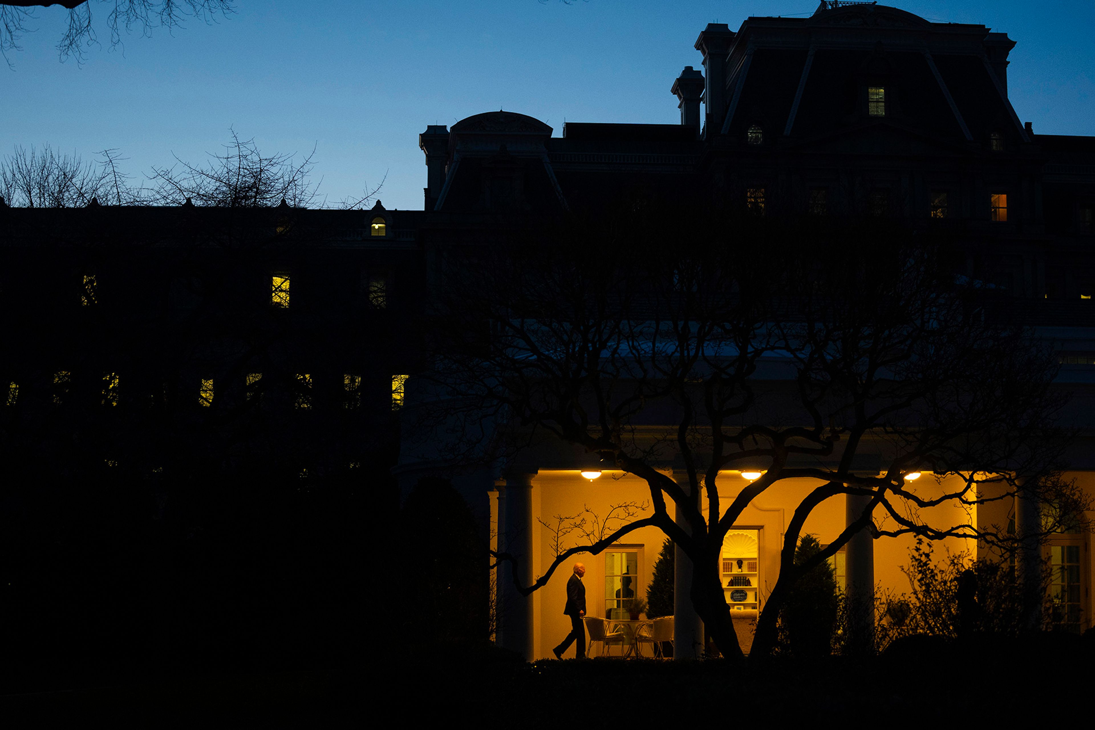 President Joe Biden walks to the Oval Office after attending the House Democratic Caucus Issues Conference, Thursday, Feb. 8, 2024, in Washington. 