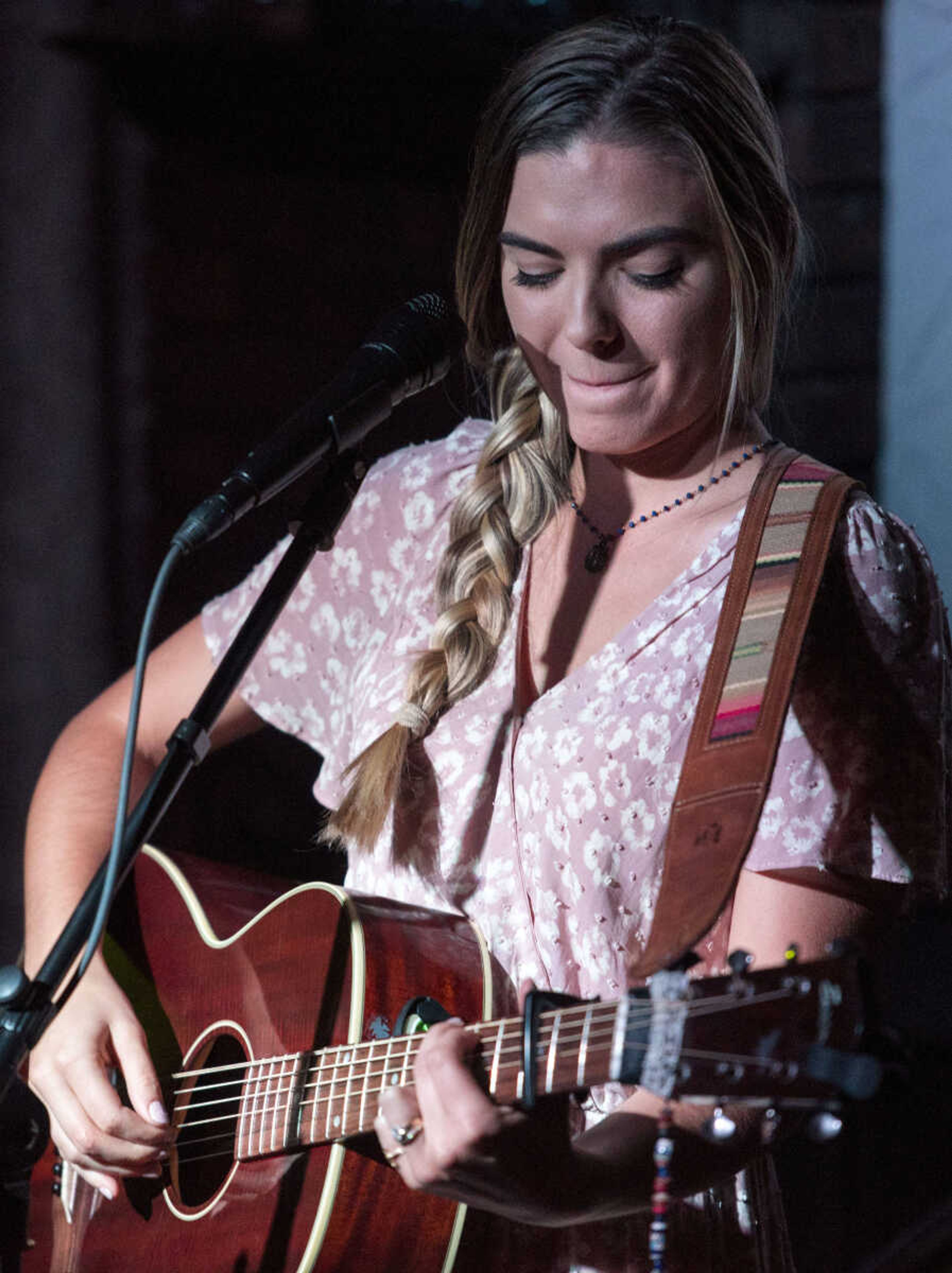 Southeast Missouri native and singer-songwriter Jessie Ritter performs at a Underberg home concert Friday, Oct. 11, 2019, in Cape Girardeau.