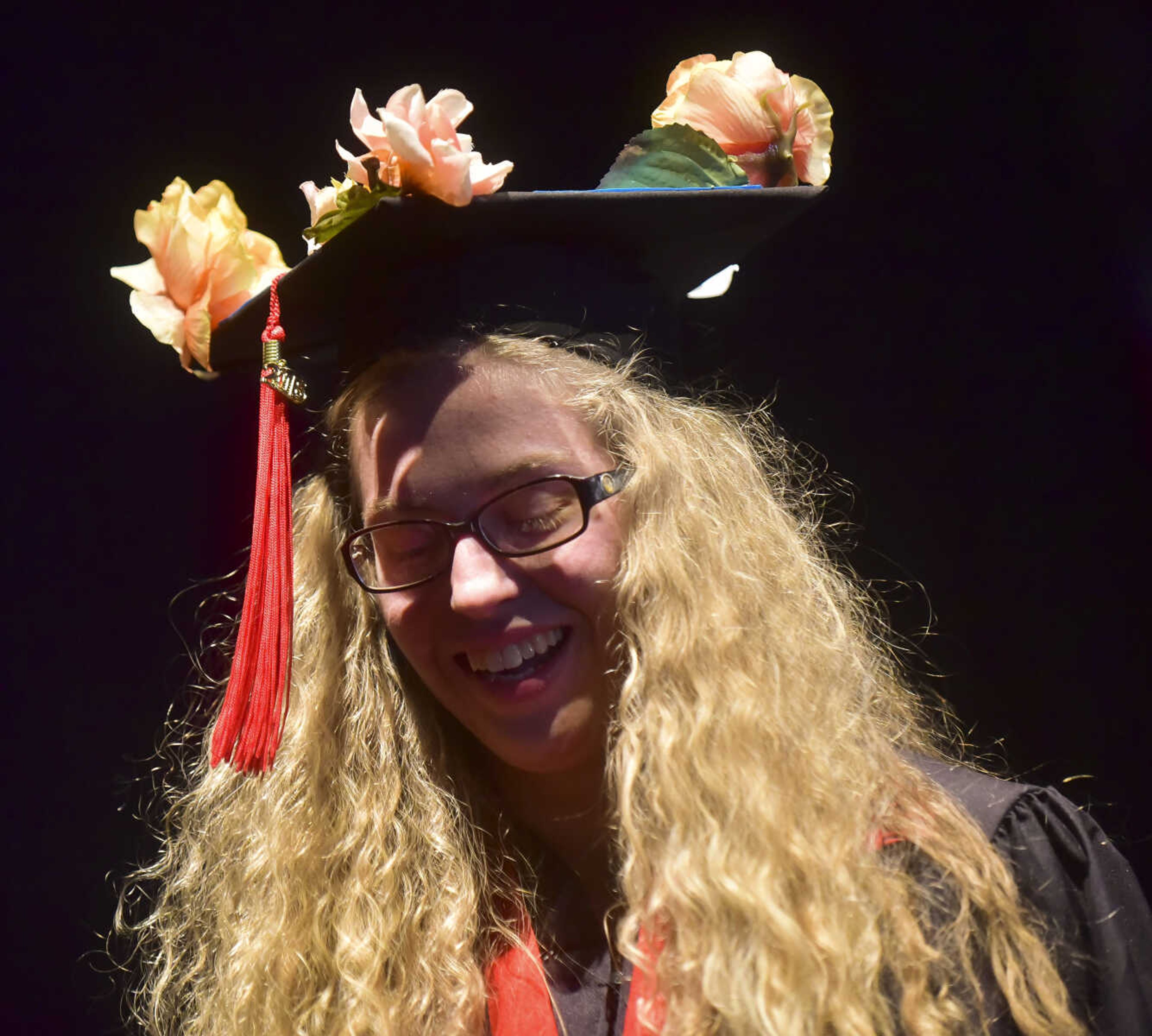 ANDREW J. WHITAKER ~ awhitaker@semissourian.com
Students walk on stage during Southeast Missouri State University graduation Saturday, Dec. 17, 2016 at the Show Me Center in Cape Girardeau.