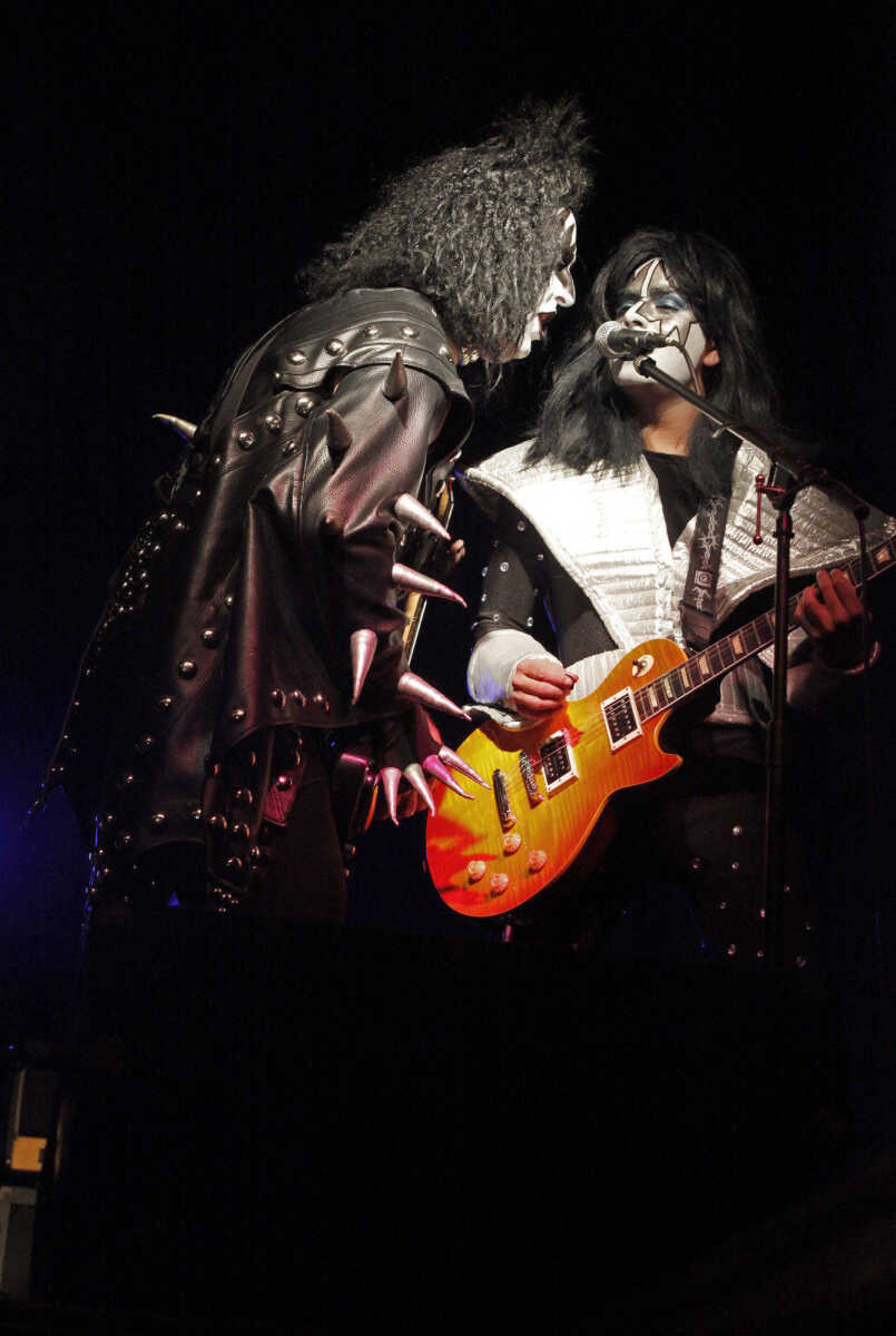 CHRIS MACKLER ~ photos@semissourian.com

KISSiT performs during the Kiss, AC/DC and Rod Stewart Tribute Concert held at the Arena Building on Saturday, Nov. 6, 2010, in Cape Girardeau.