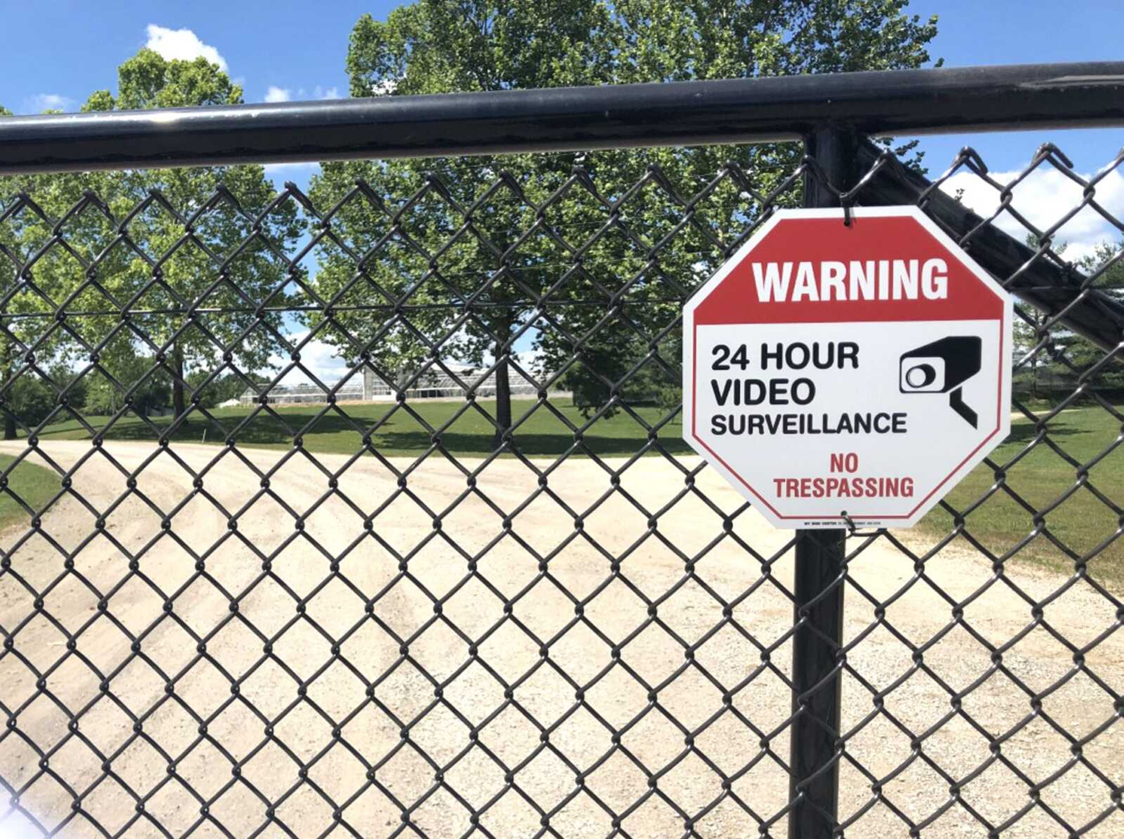 Perimeter fencing and security cameras have been installed at a medical marijuana cultivation site, seen here Wednesday in north Cape Girardeau County, which is one of the first two cultivation facilities approved by the Missouri Department of Health and Senior Services to begin growing legal cannabis.