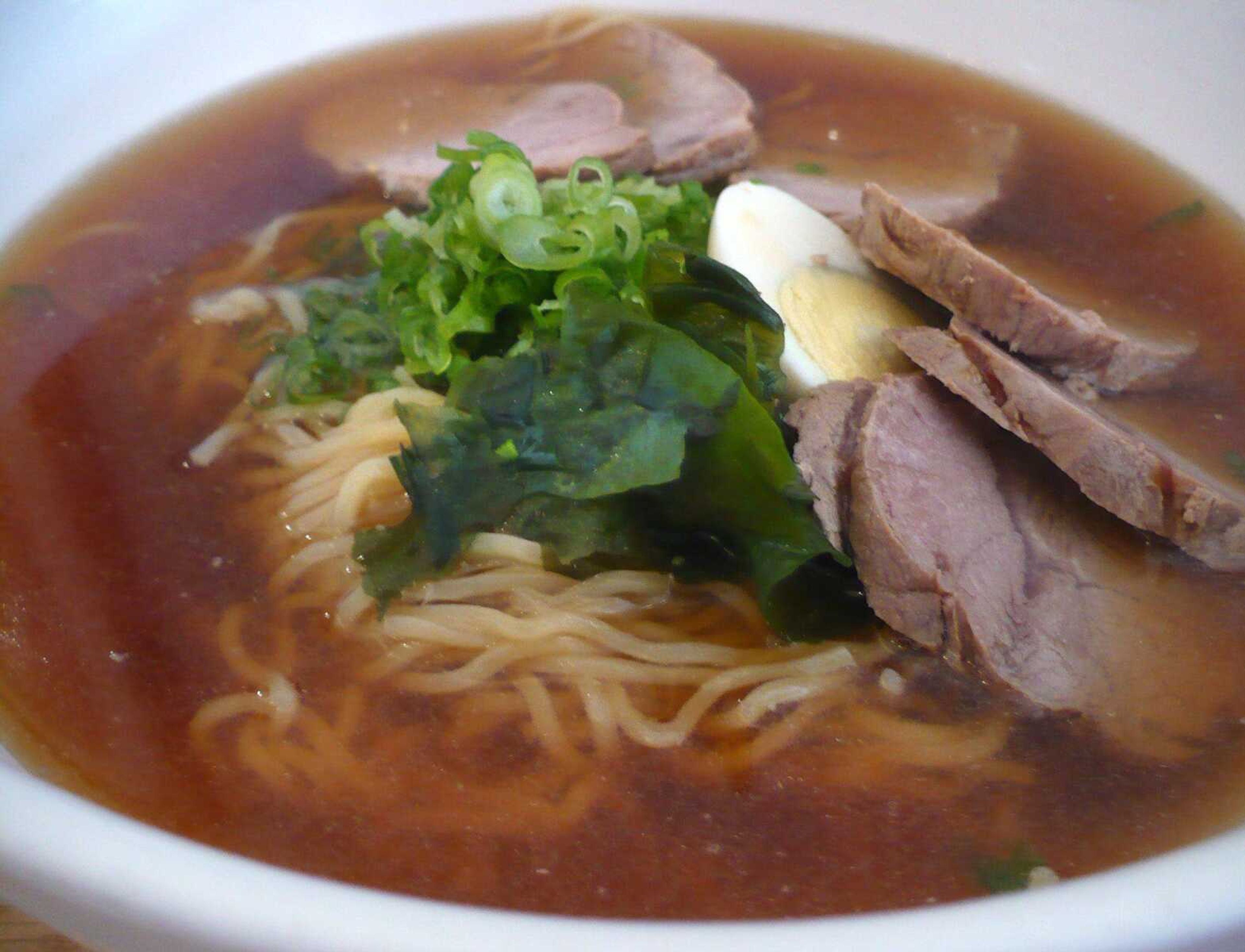 Gourmet Ramen like this is the specialty of Ramen shops throughout Japan or, as in this case, of Mr. Ramen in "Little Tokyo" in Los Angeles. (TOM HARTE)