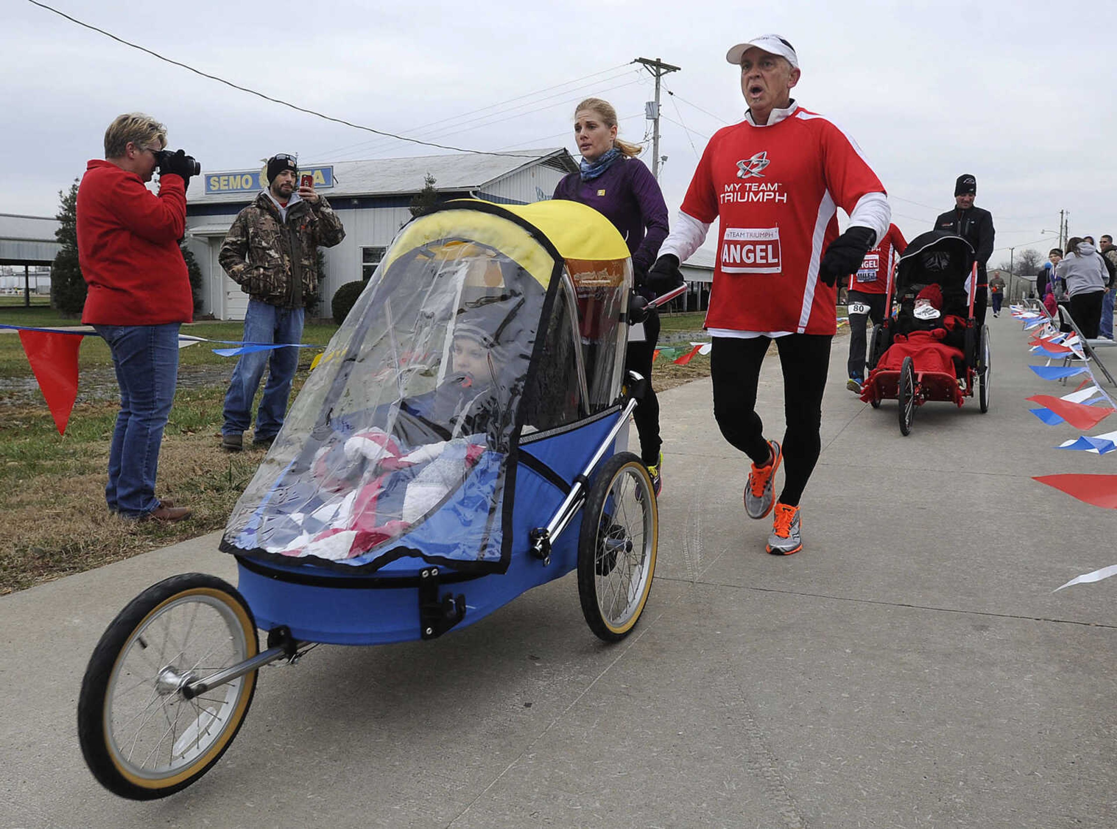 The myTEAM TRIUMPH Resolution 5K run Thursday, Jan. 1, 2015 at Arena Park in Cape Girardeau.