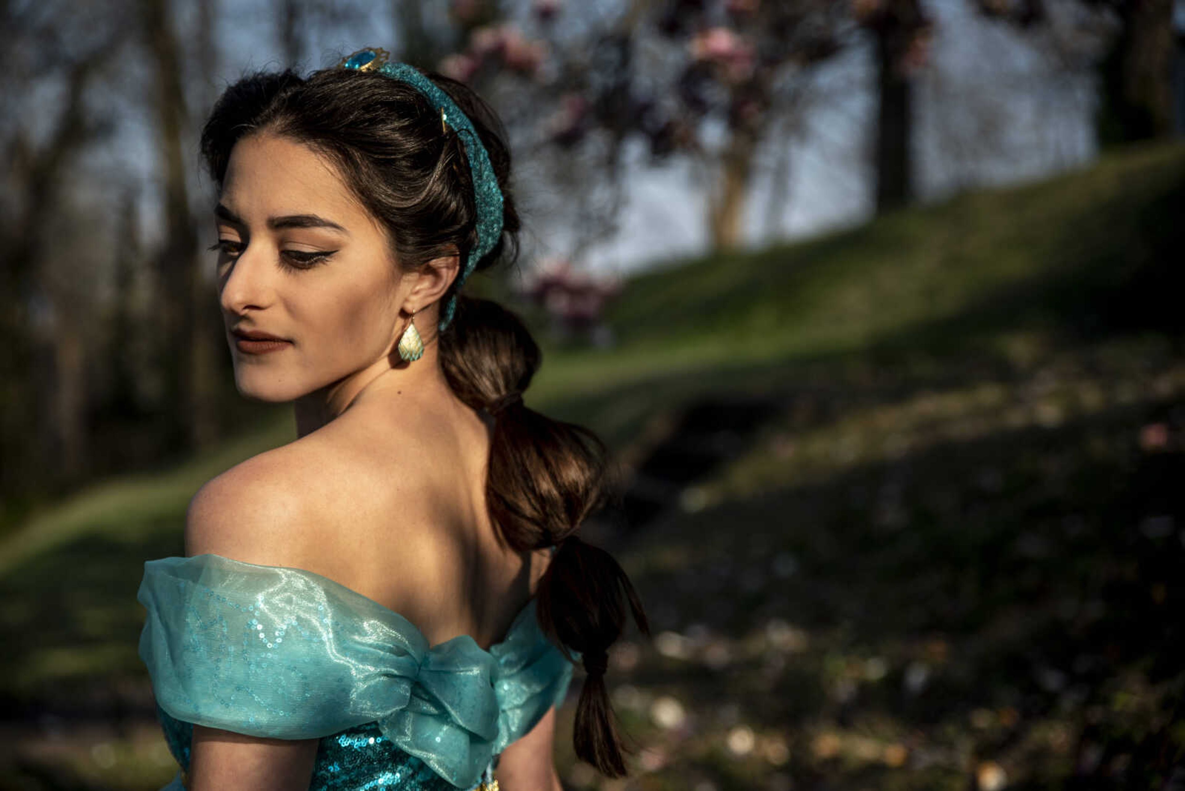 Anna Ricci portrays the role of Jasmine from Disney's "Aladdin" Tuesday, April 2, 2019, in Cape Girardeau.