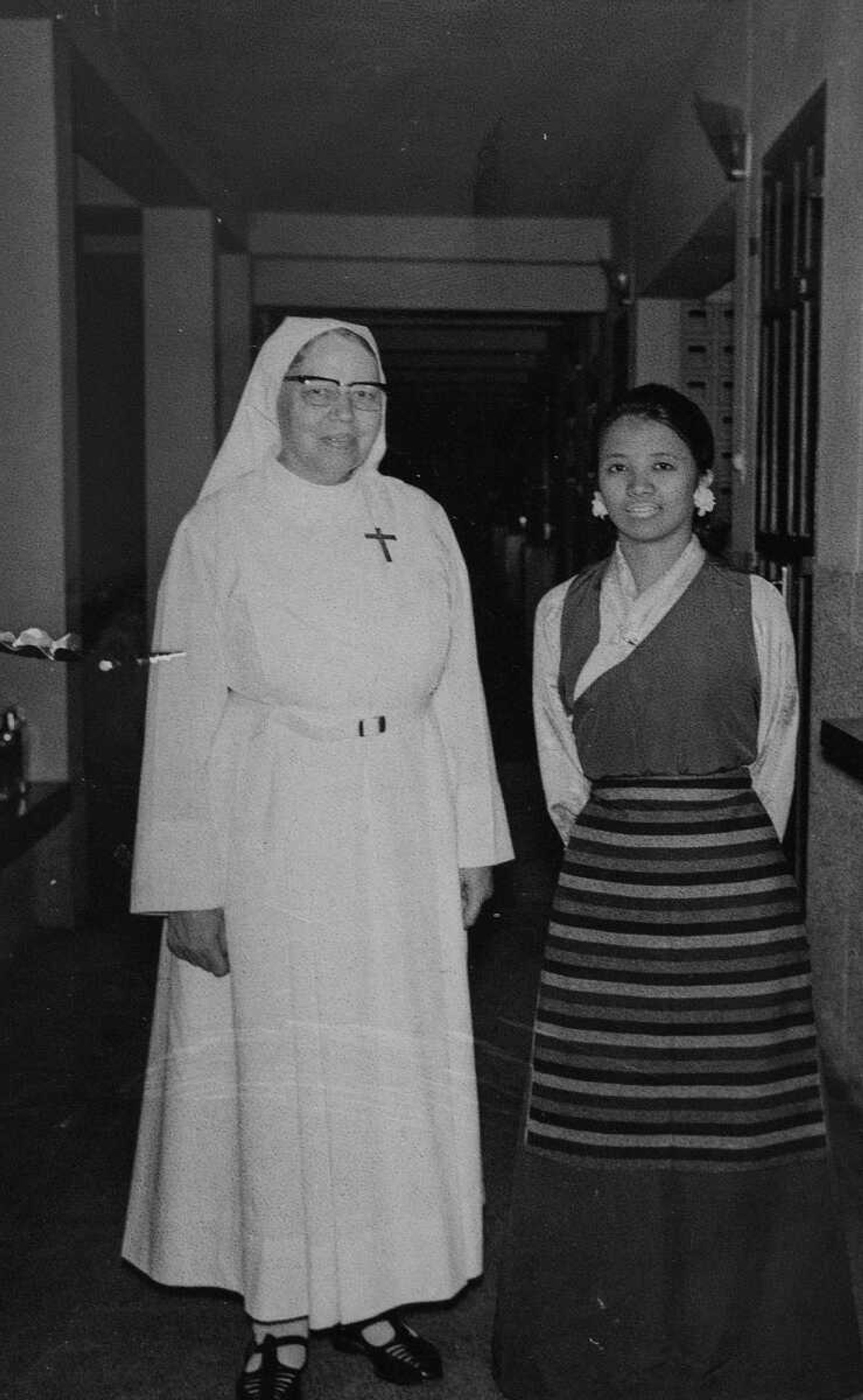 Mother Maria (left) stands next to Su’s English teacher at Regina Coeli School in Chiang May, Thailand. Both of these women inspired Su to study abroad.