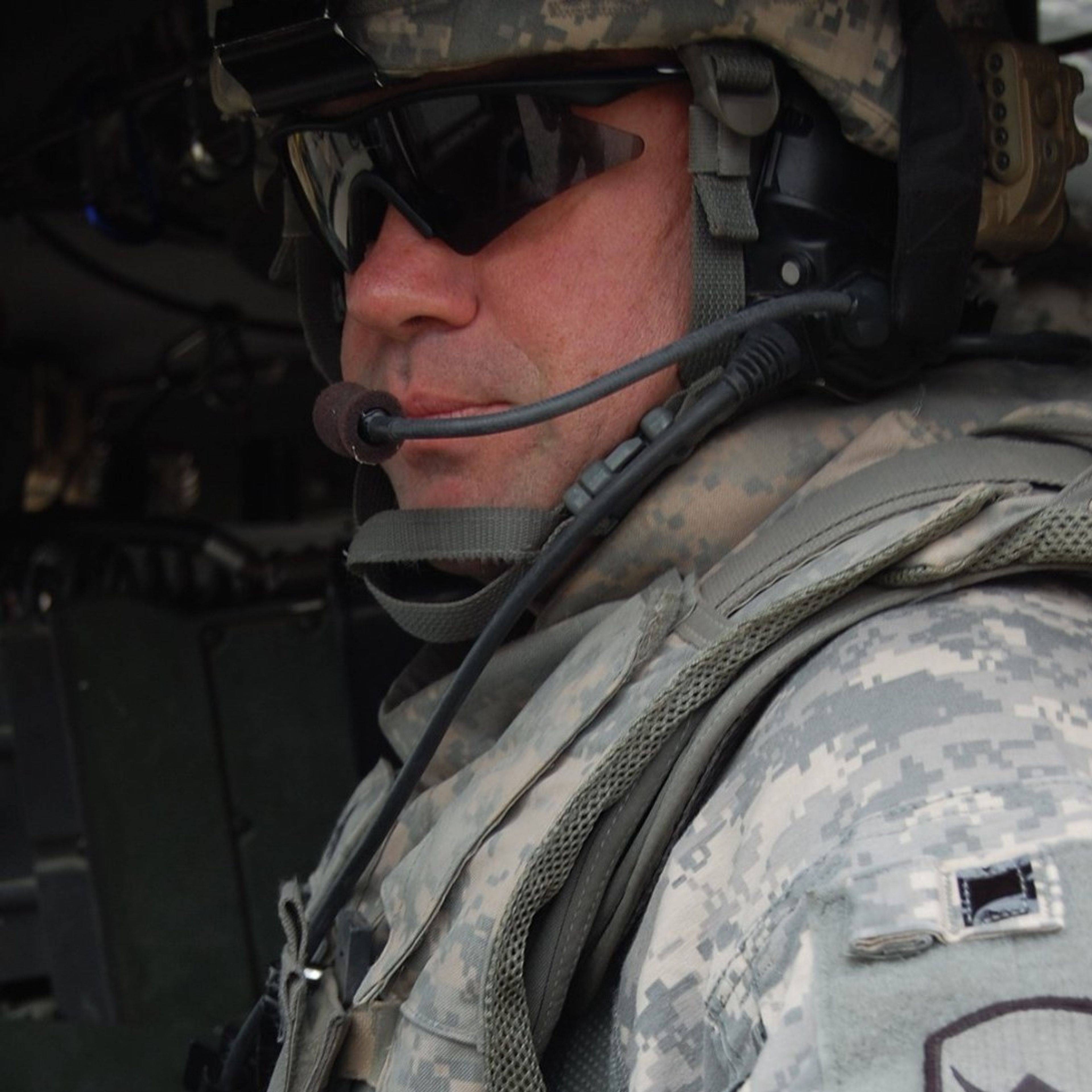 Sgt. Rick Fahr Jr. checks radio communications before a 2008 convoy escort mission in support of Operation Iraqi Freedom. As a gun truck driver, part of my pre-mission duties involved ensuring the communications equipment was properly functioning.