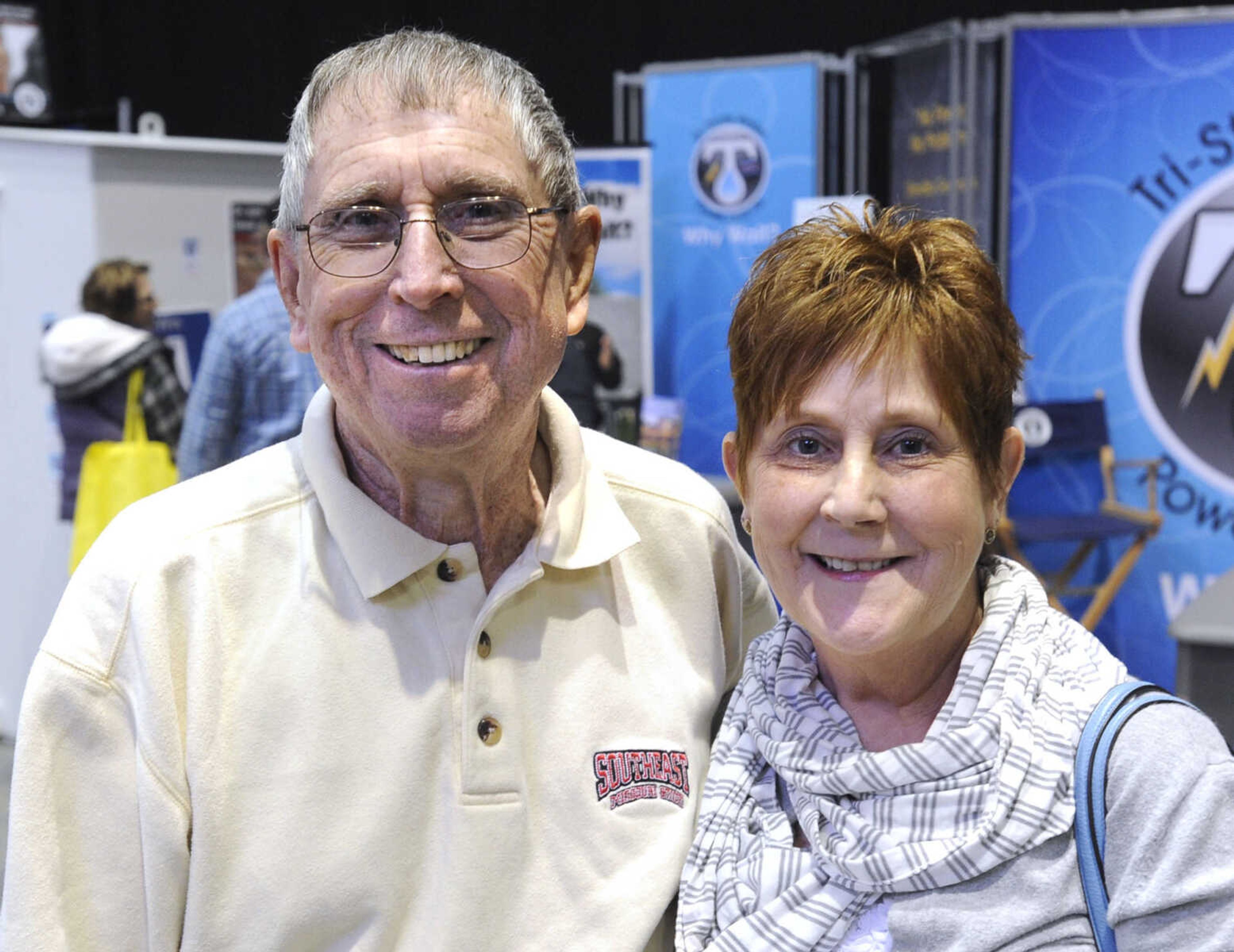 Carroll and Debbie Williams pose for a photo at the Heartland Home and Garden Show on Saturday, March 19, 2016 at the Show Me Center.