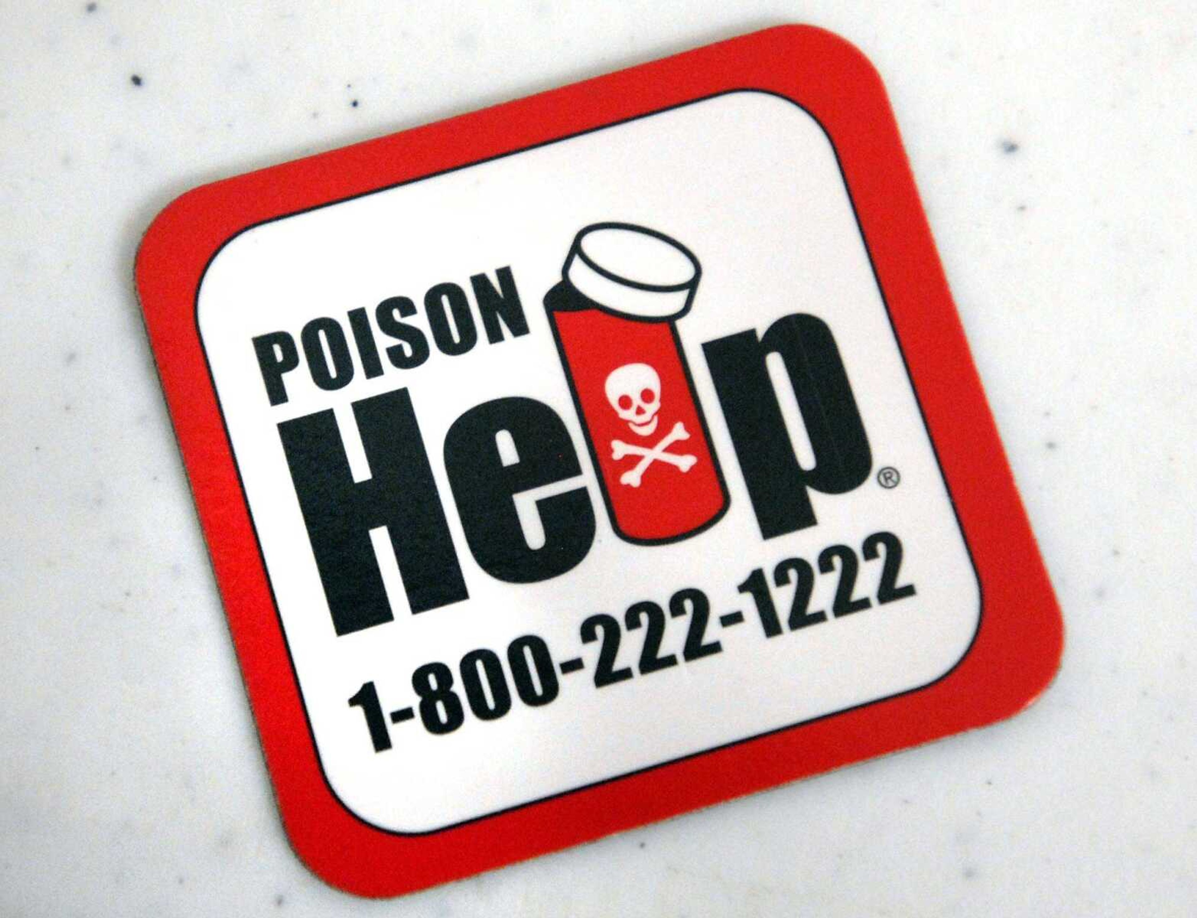 Poison Prevention help sticker.