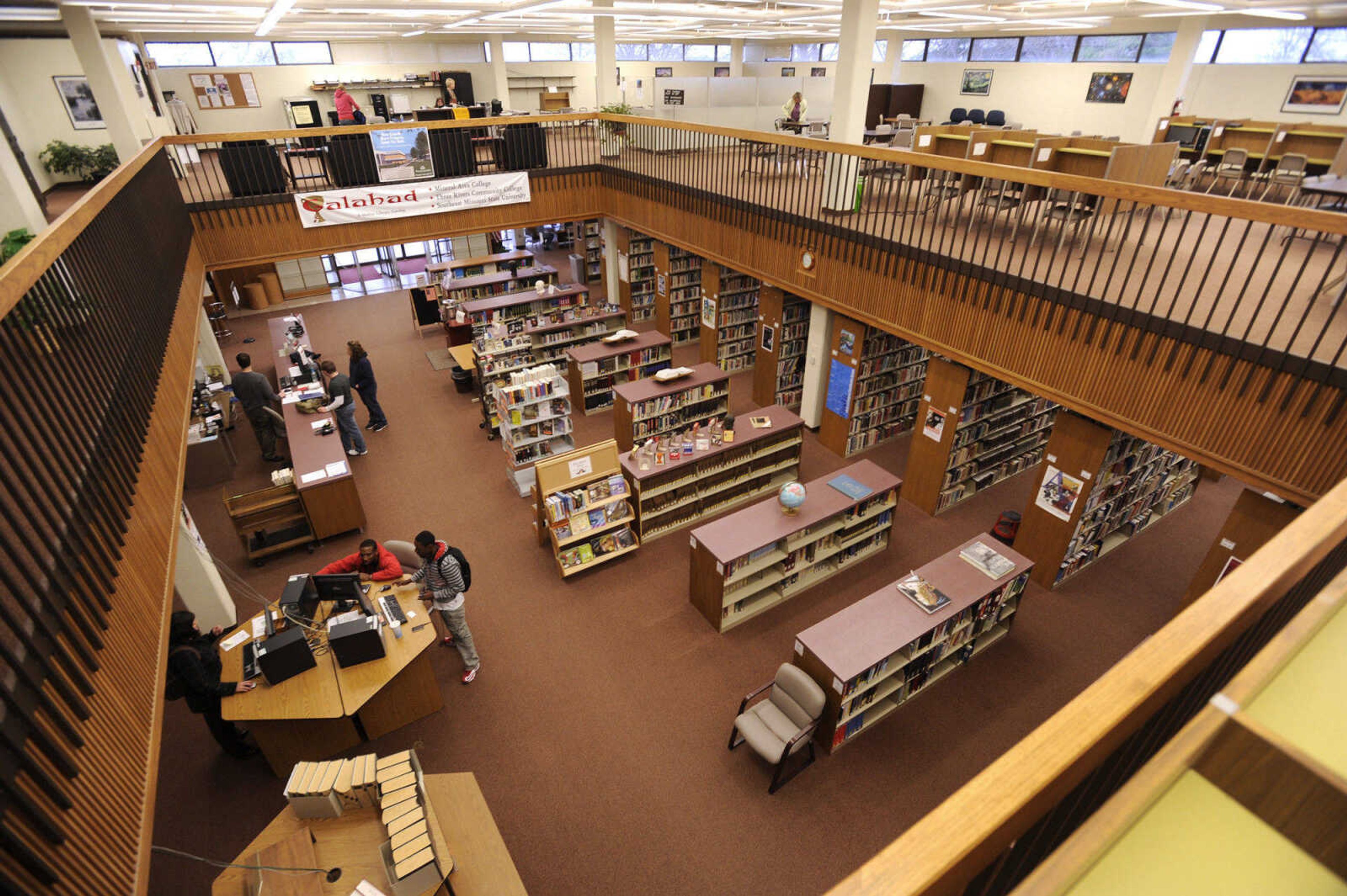 FRED LYNCH ~ flynch@semissourian.com
A view from the second floor in the C.H. Cozean Library at Mineral Area College in Park Hills, Mo.