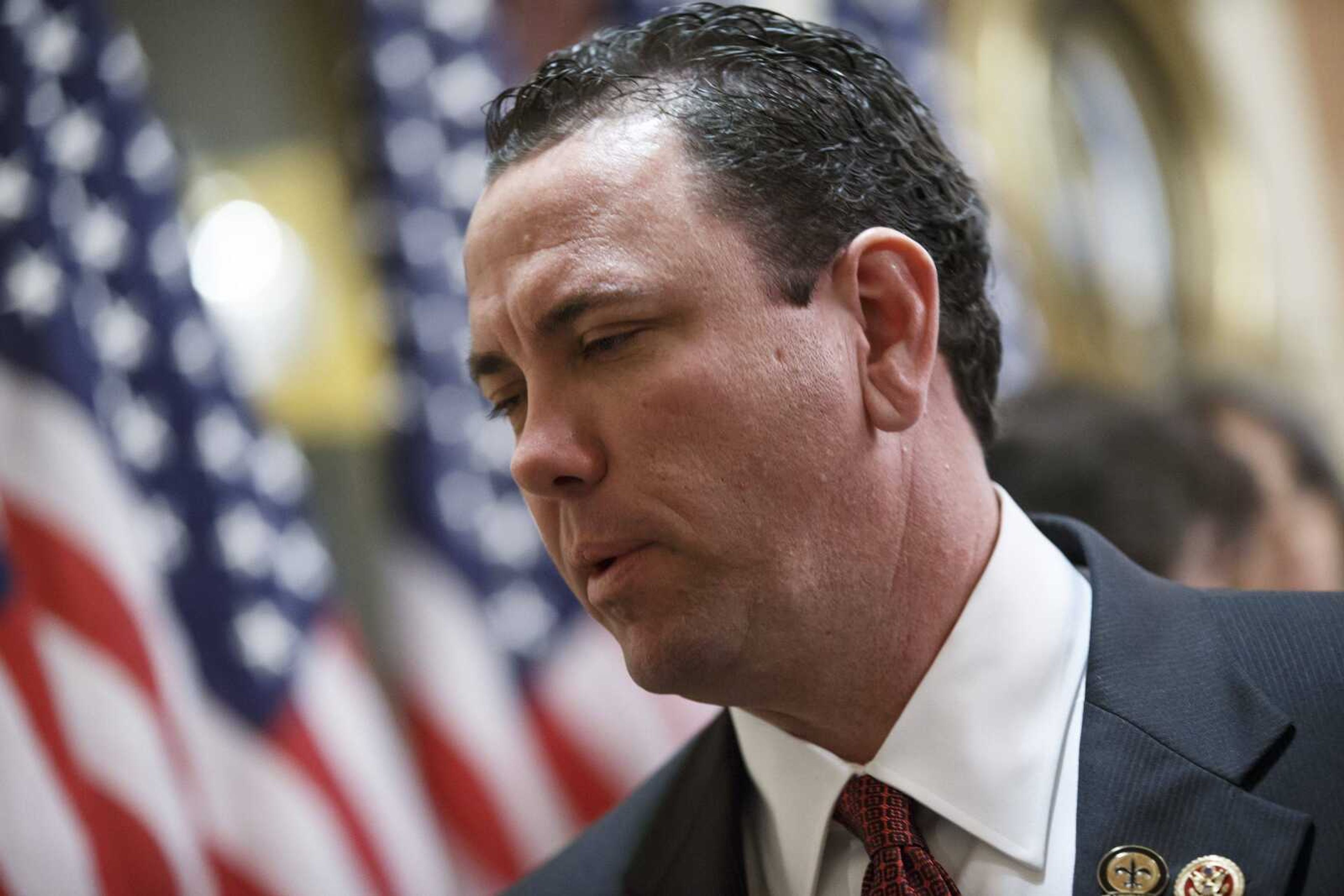 Rep. Vance McAllister, R-La., waits to be sworn in on Capitol Hill in Washington in November. McAllister says he&#8217;s asking his family and constituents for forgiveness after a newspaper published a video it says shows the congressman kissing a female staffer in his congressional office. (J. Scott Applewhite ~ Associated Press)