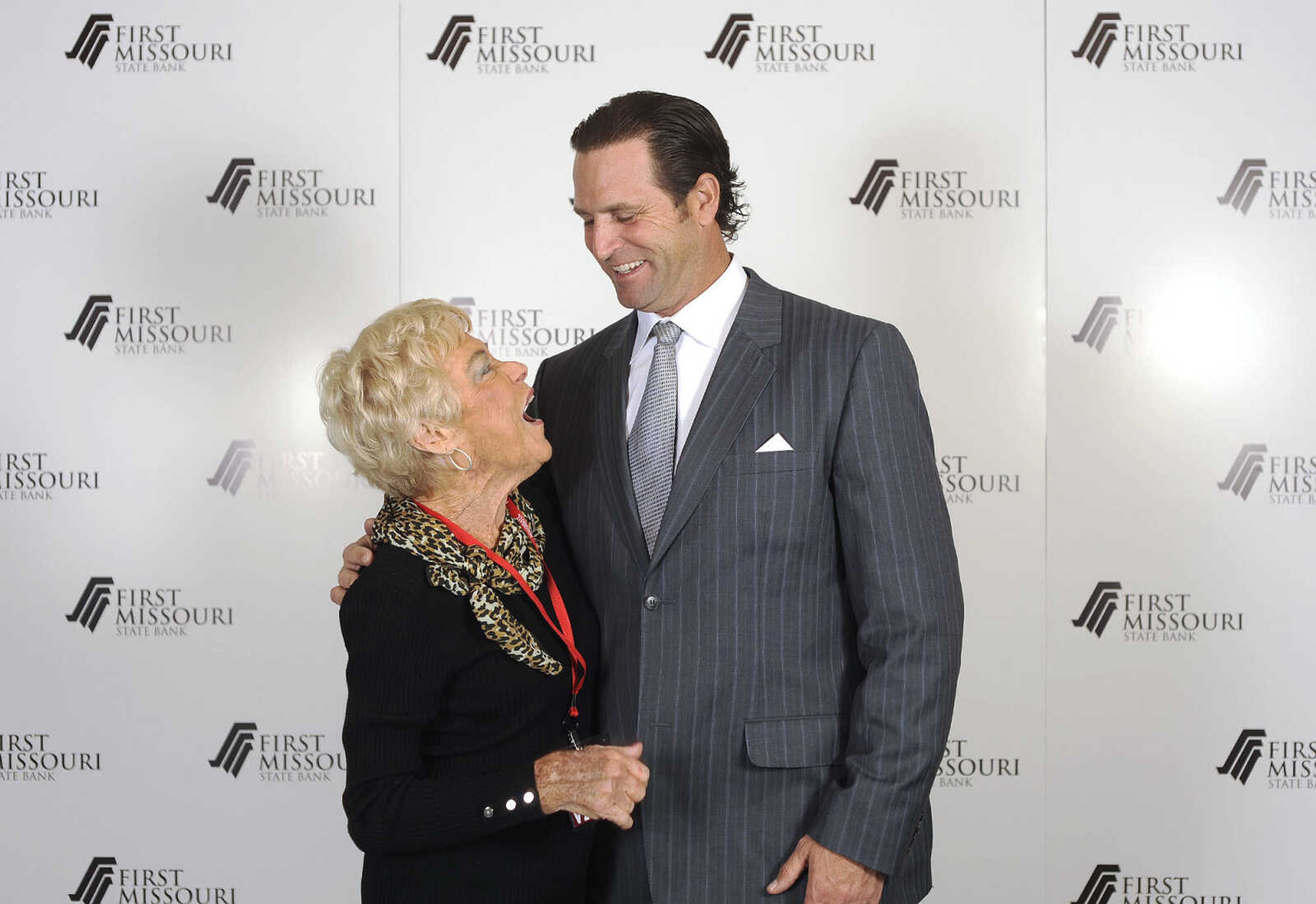 LAURA SIMON ~ lsimon@semissourian.com

Mike Matheny, manager of the St. Louis Cardinals, poses with fans during a VIP reception, Wednesday, Dec. 2, 2015, at Southeast Missouri State University's River Campus. "The State of Cardinals Nation" was presented by First Missouri State Bank.