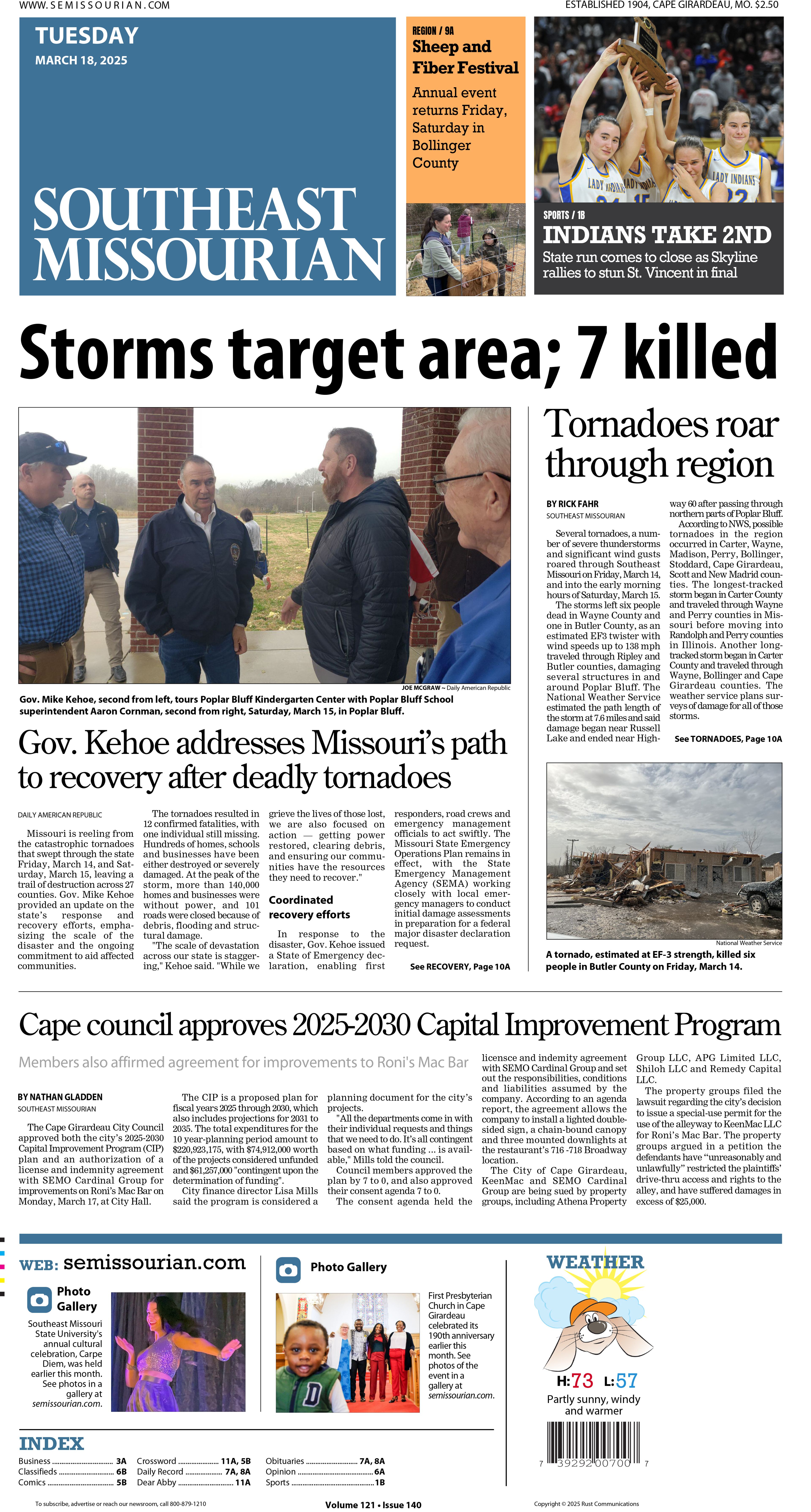 Tuesday, March 18, 2025: E-Edition