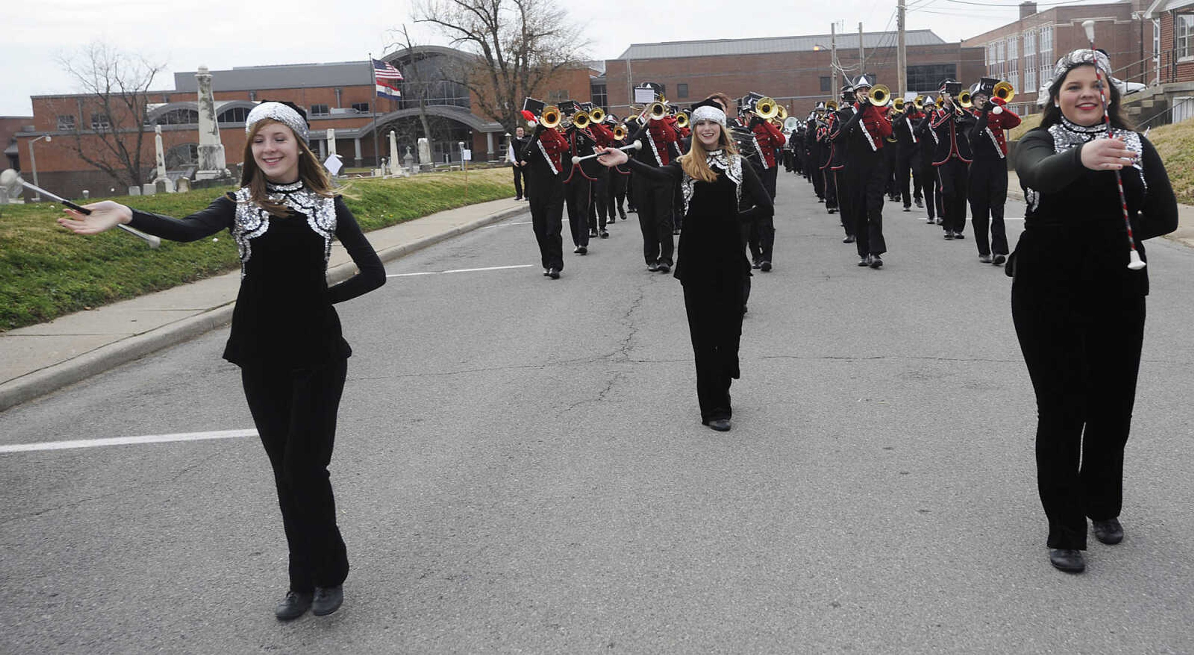 The Jackson High School Marching Band performs during the Jackson Jaycee Foundation Christmas Parade Saturday, Dec. 1, in Jackson.