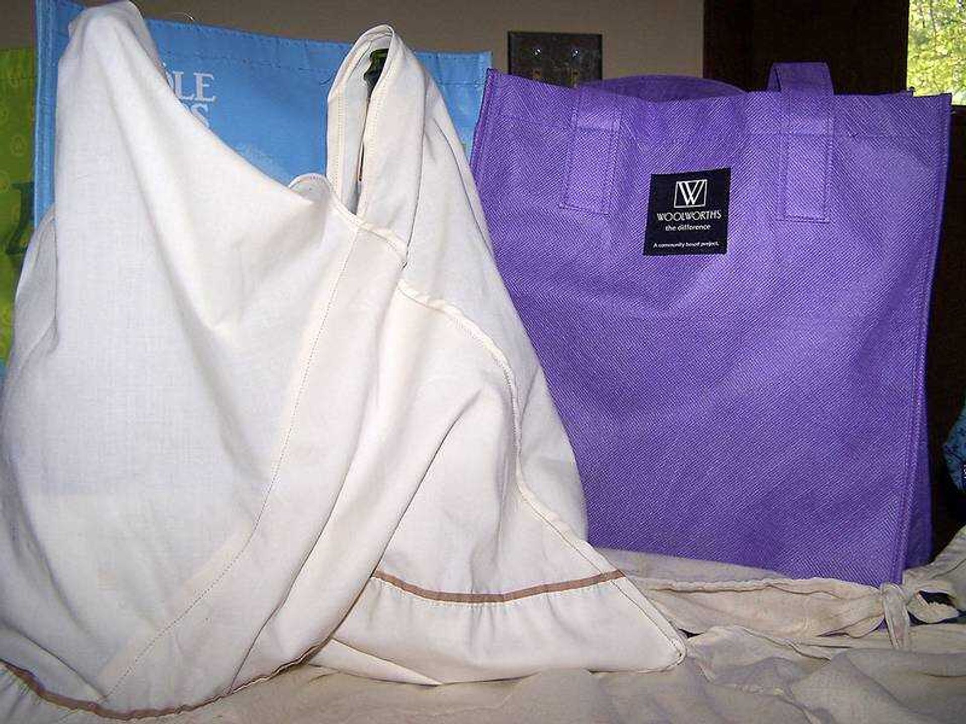 Vanessa Cook
Turn old pillowcases into bags to take along on shopping trips instead of using plastic ones from the store.