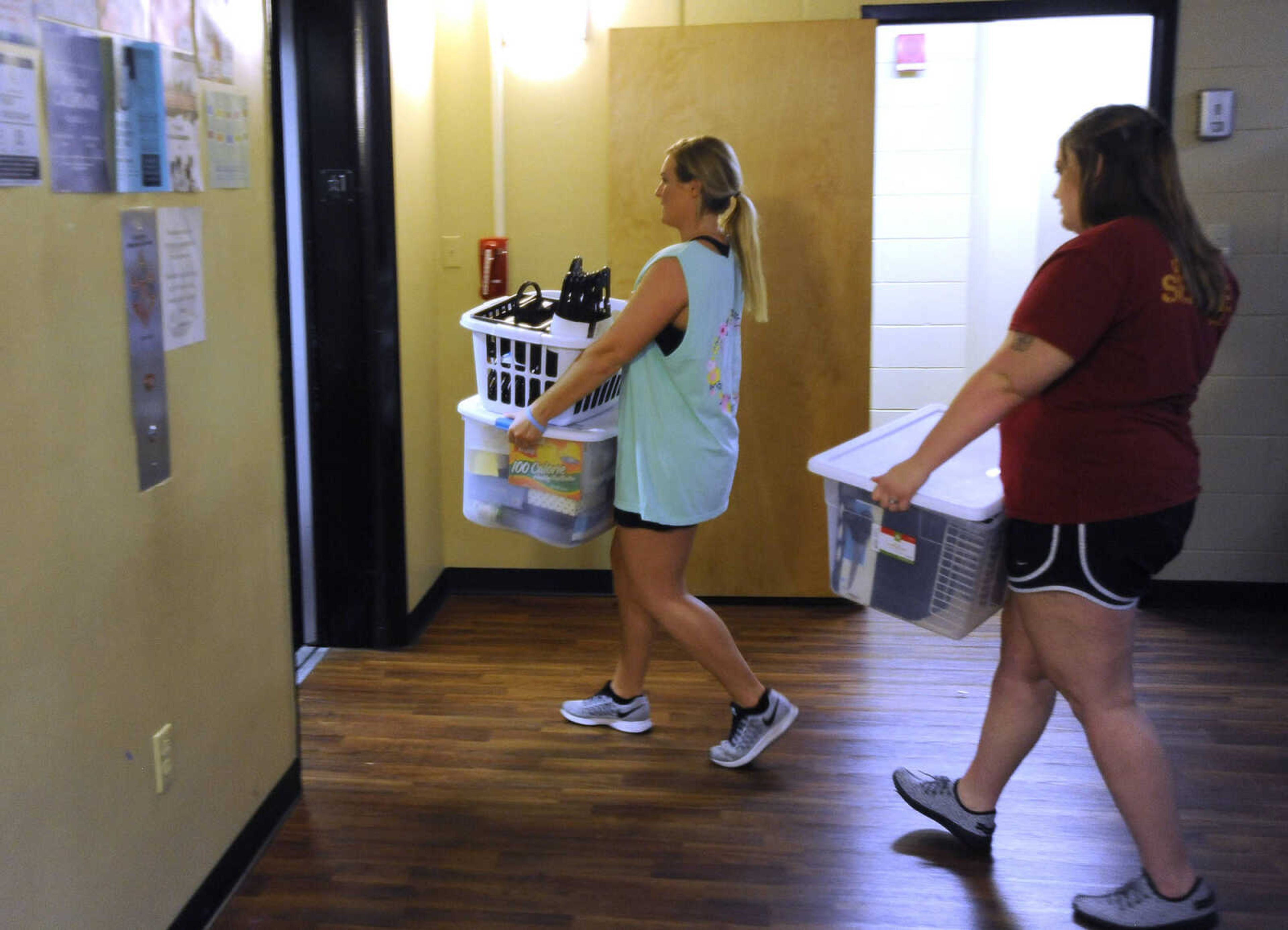 Southeast Missouri State University students move in Thursday, Aug. 18, 2016 at Towers Complex.