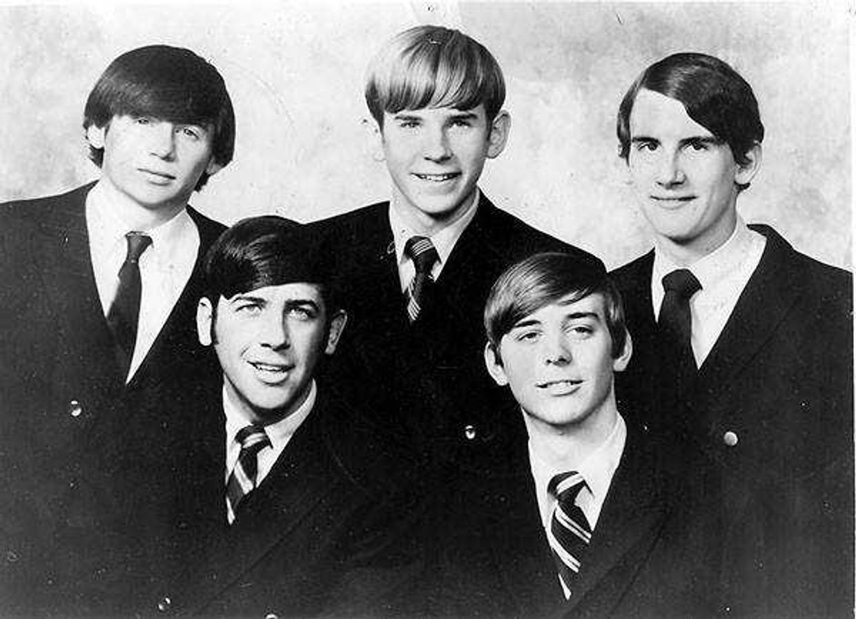 The 1960s-era Sounds of Luv high school band of Hollis Headrick. Pictured, from left were Ron Meystedt, Mike Kohlfeld, Dave Headrick (deceased), Hollis Headrick and Brad Graham. (Submitted photo)