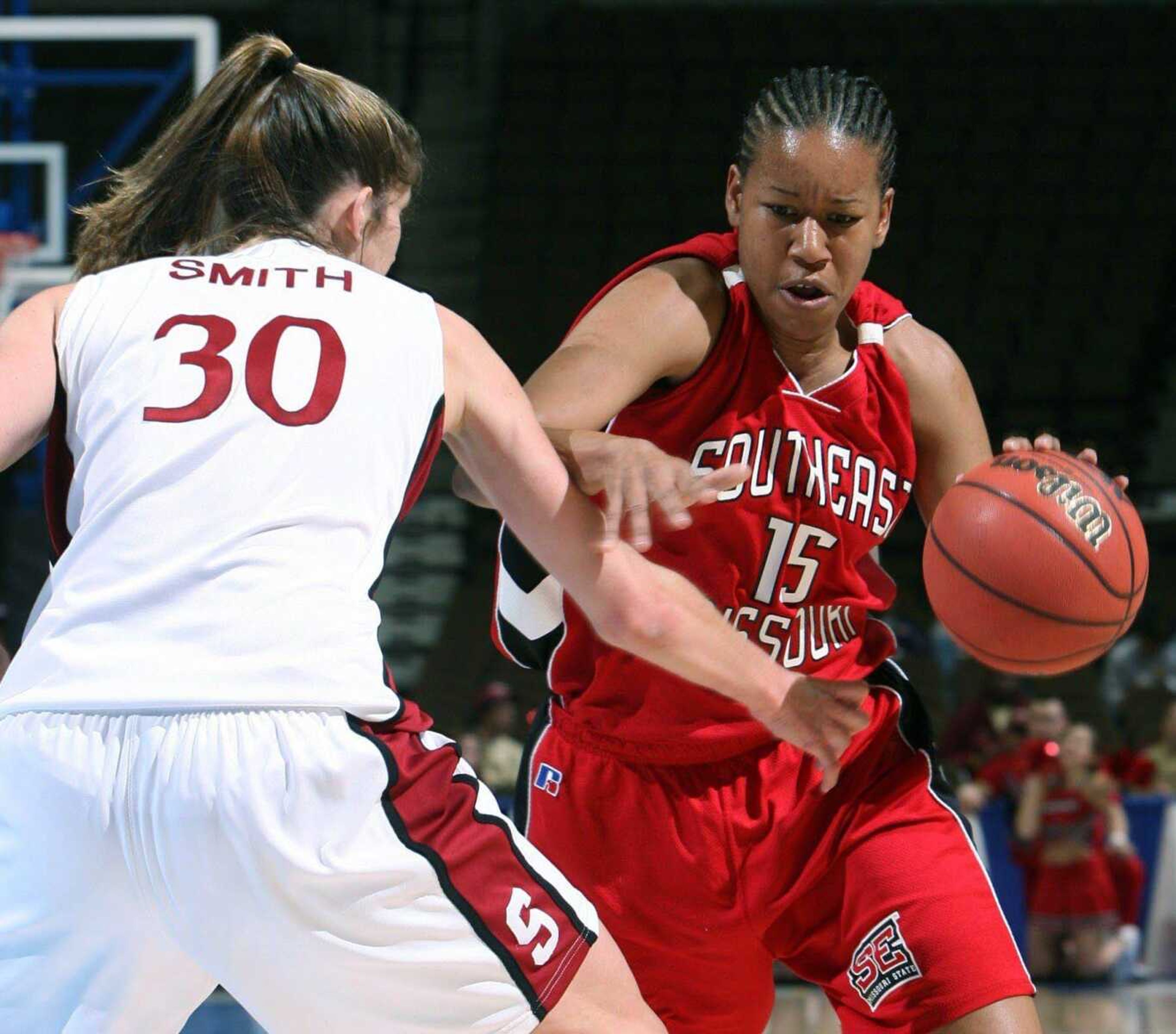 The Redhawks lost 72-45 to the Cardinal in the NCAA tournament first-round game in Denver. The game marked Southeast's first apperance in the NCAA Division I tournament, and was the career finale for Tatiana Conceicao (right), who averaged 19.4 points and 7.1 rebounds per game as a senior.