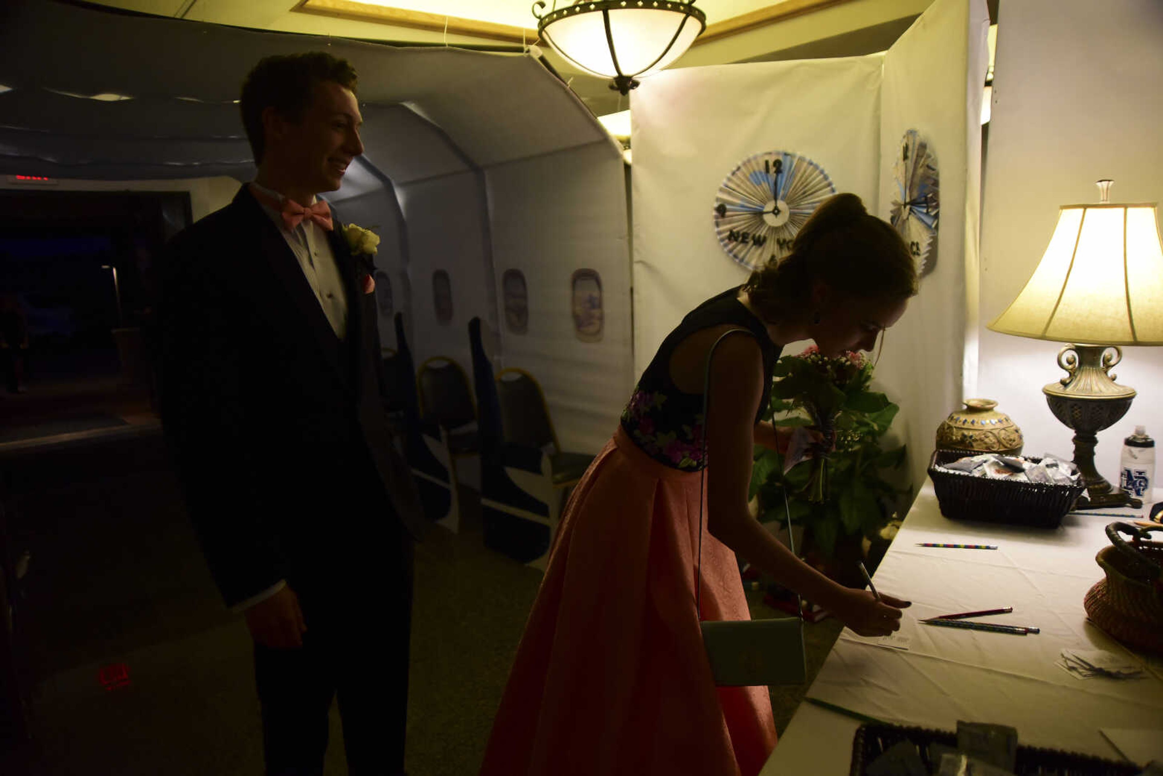 Students enjoy themselves during the Notre Dame prom Friday, May 5, 2017 at the Bavarian Halle in Jackson.