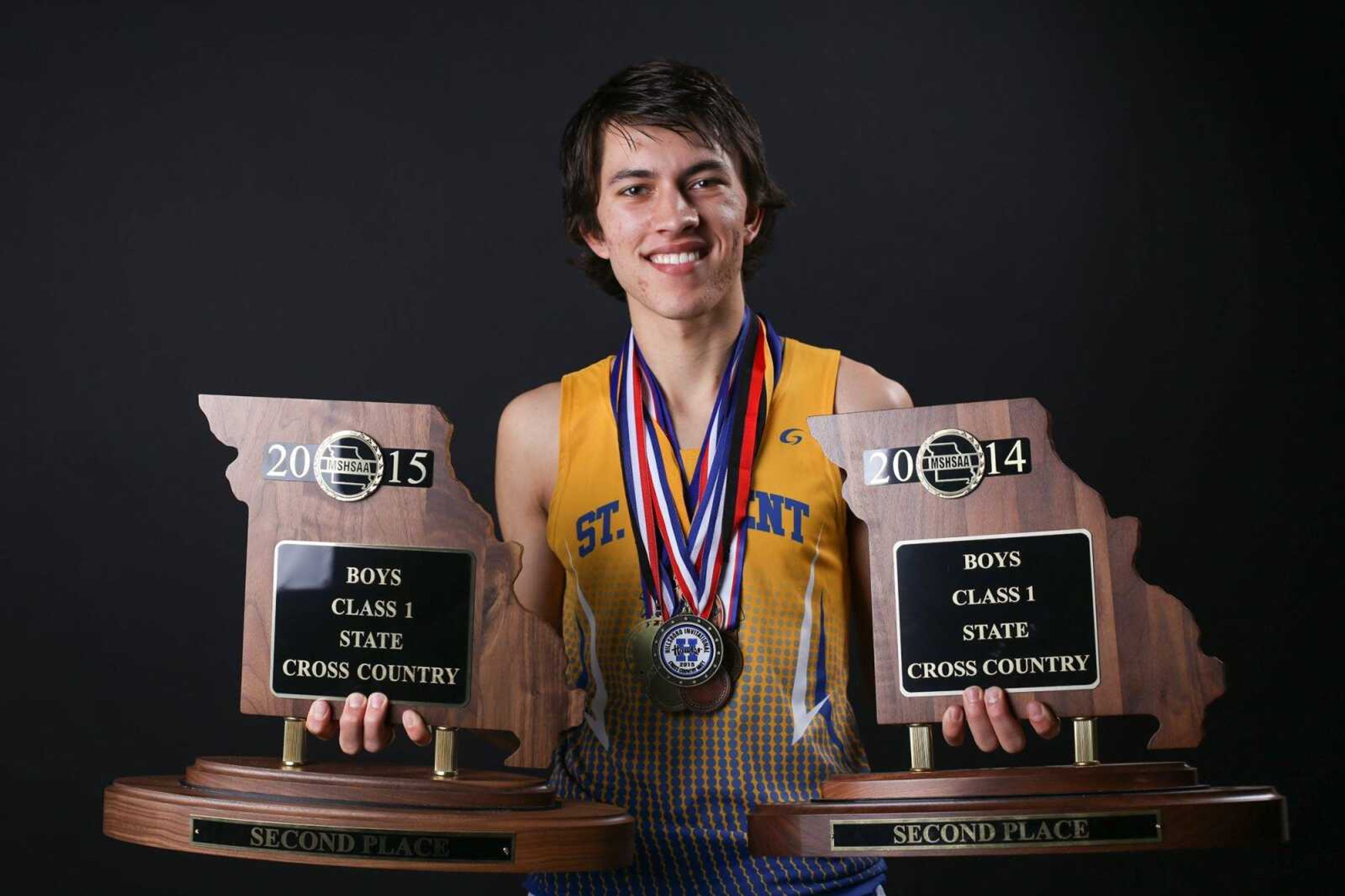 2015 All-Missourian Cross Country - Levi Krauss - St. Vincent High School (Glenn Landberg)