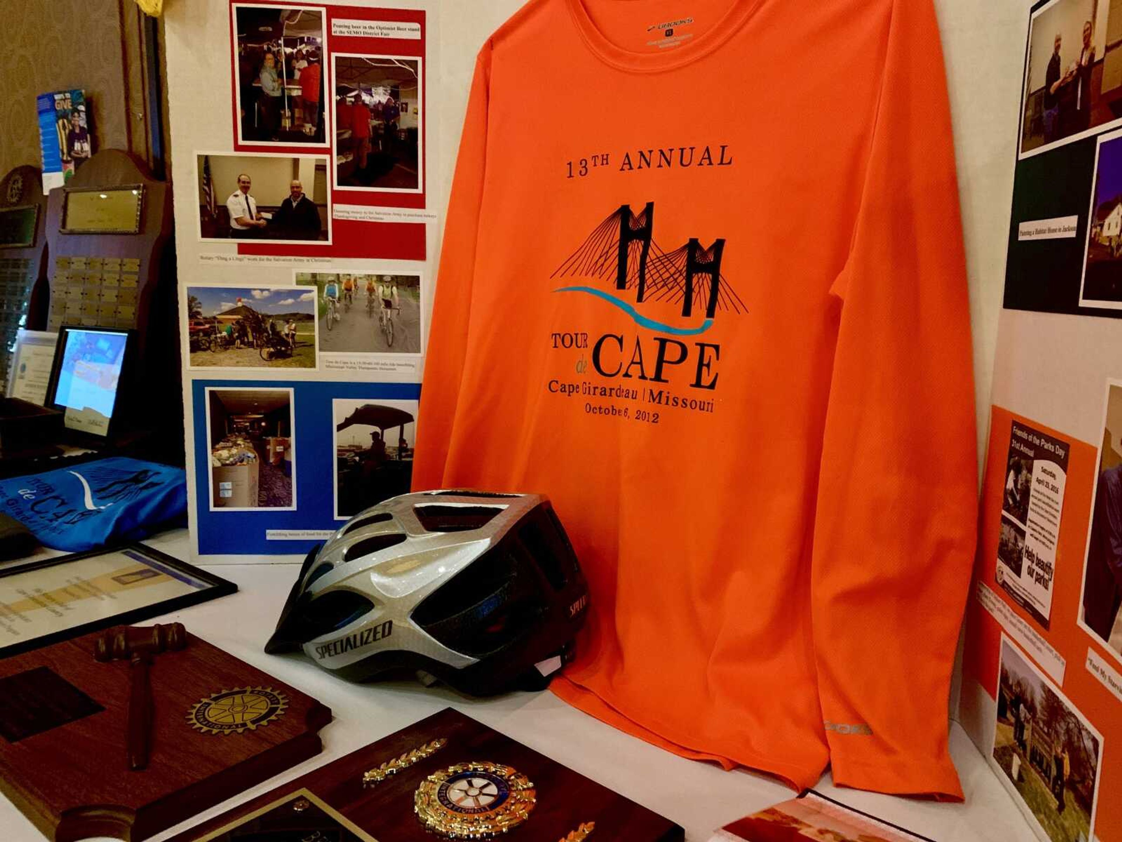 Rotary Club of Cape Girardeau&nbsp;memorabilia is seen&nbsp;at the Centennial Gala Celebration of Rotary in Southeast Missouri on Friday at Isle Casino Cape Girardeau.&nbsp;