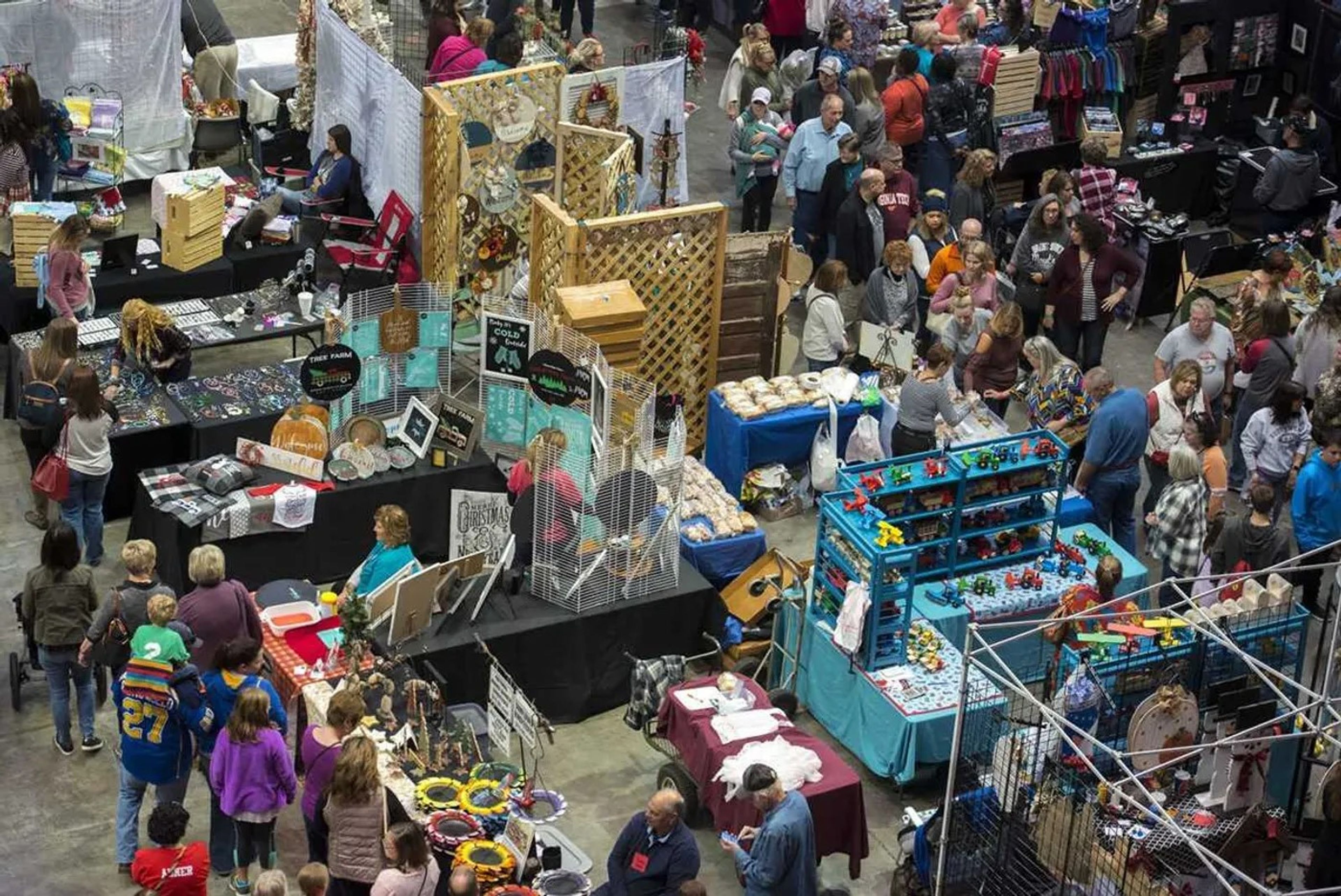 Shoppers walk the floor during the 48th annual Christmas Arts and Craft Extravaganza on Nov. 17, 2018, in Cape Girardeau.