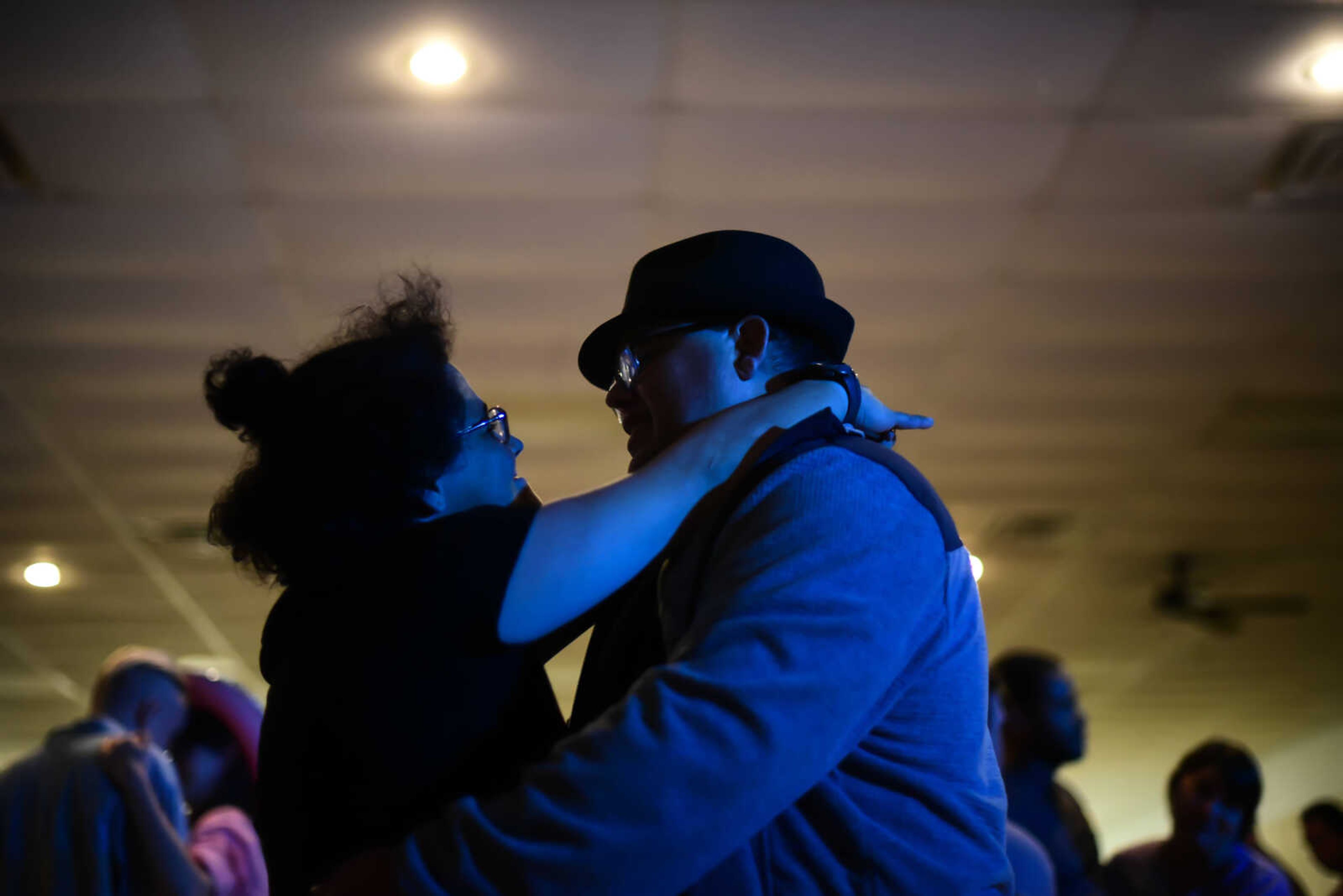 Lisa Spain and Troy Spain dance during the S.T.A.R. Barnyard Dance in the 4-H Building at Arena Park Thursday, Nov. 16, 2017 in Cape Girardeau.