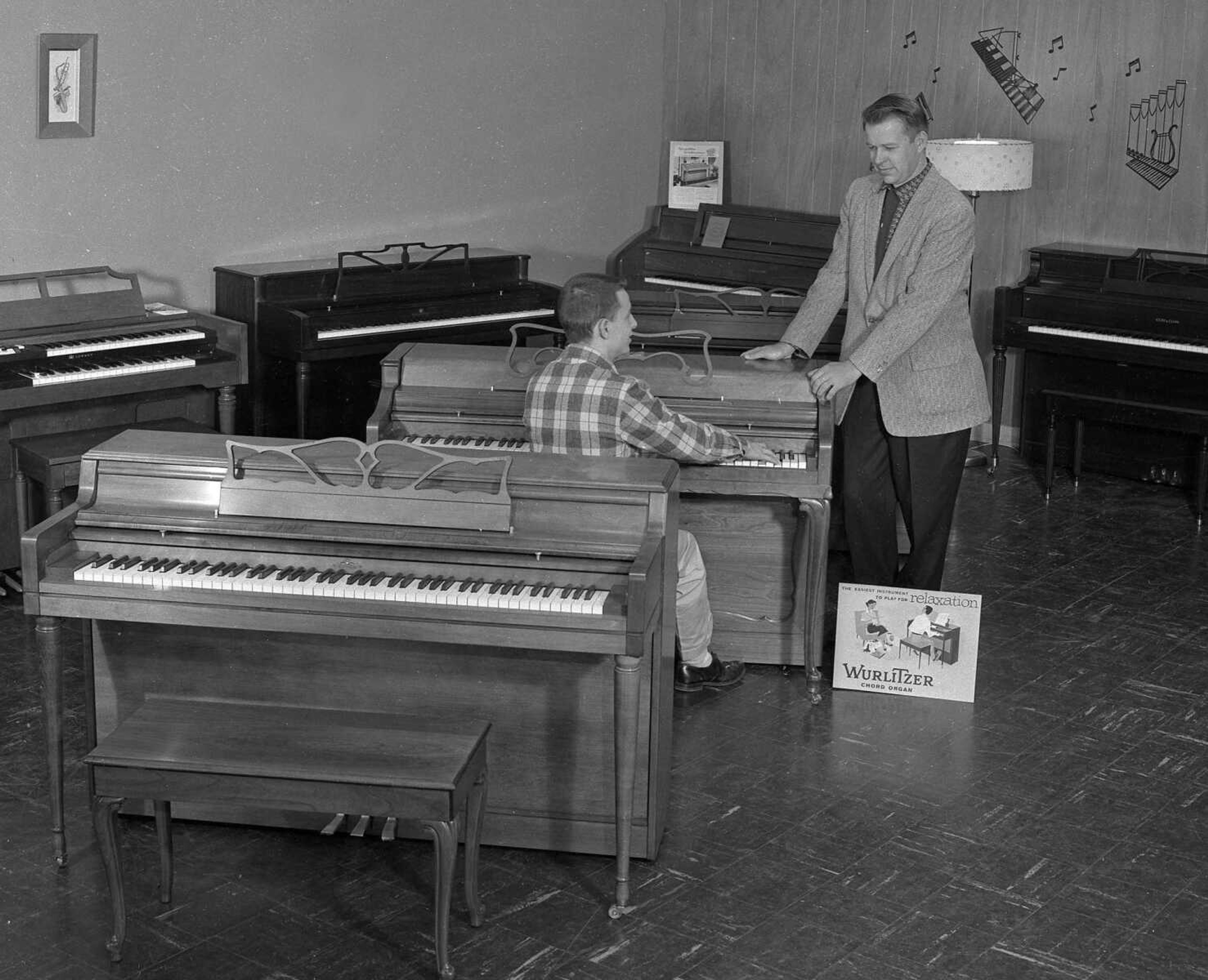 Pianos and Wurlitzer organs populated Shivelbine's Music Store.