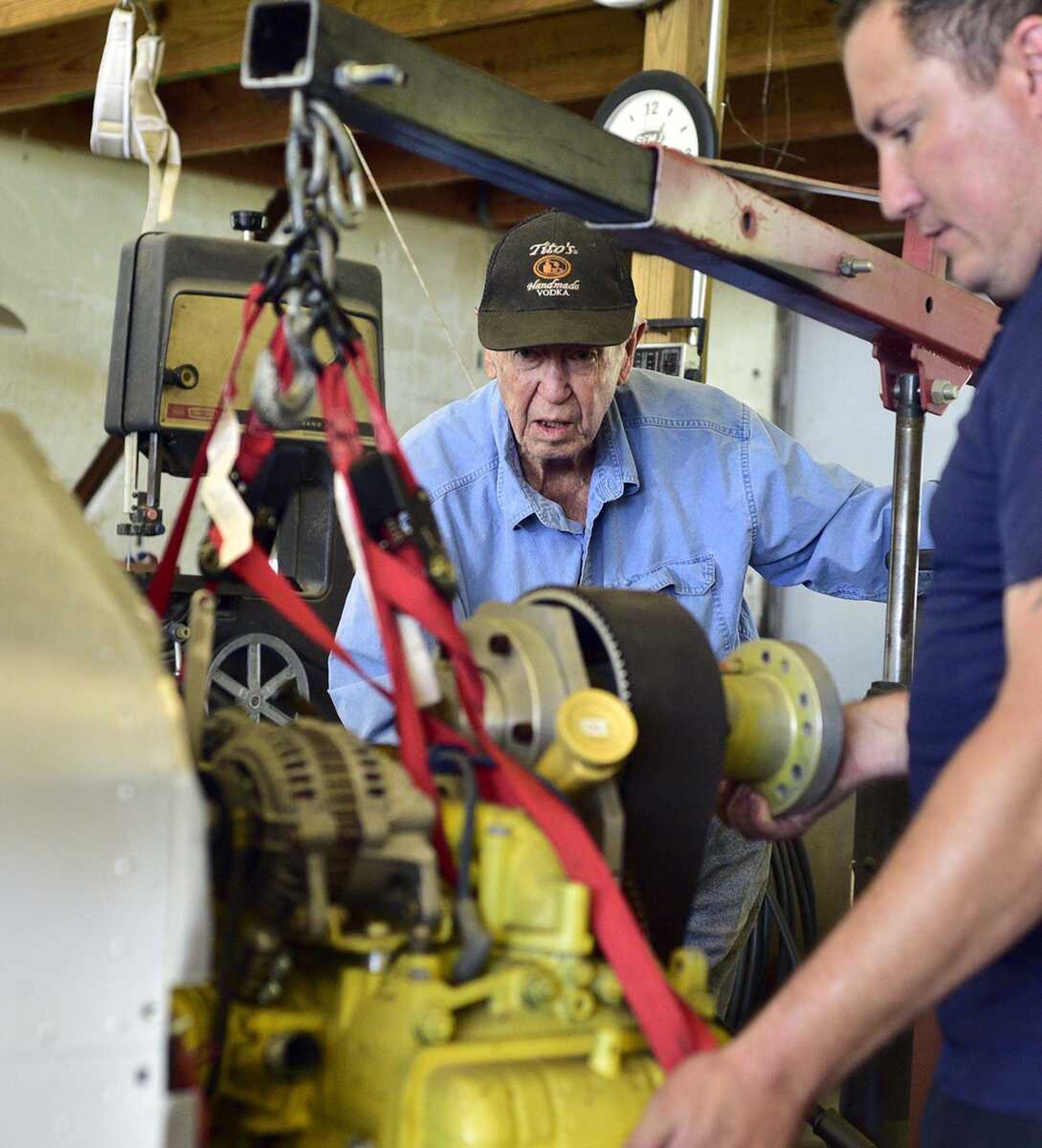 John Farquhar, or known to most as "Papa John" spends most of his days tinkering inside the hangar that houses Cape Copters at the Cape Girardeau Regional Airport.