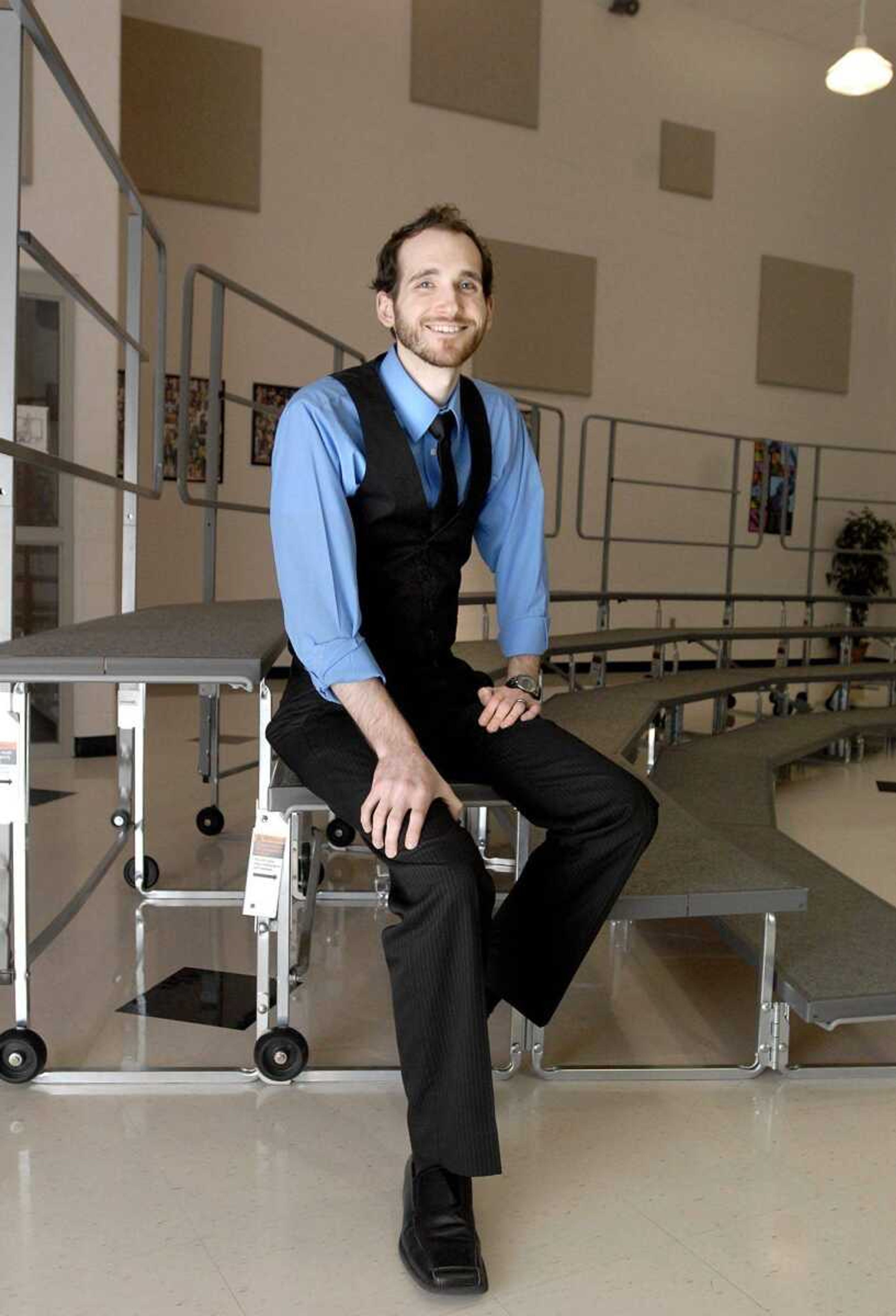 Jordan Cox inside the choir room at Jackson High School Wednesday, March 7, 2012. (Laura Simon)