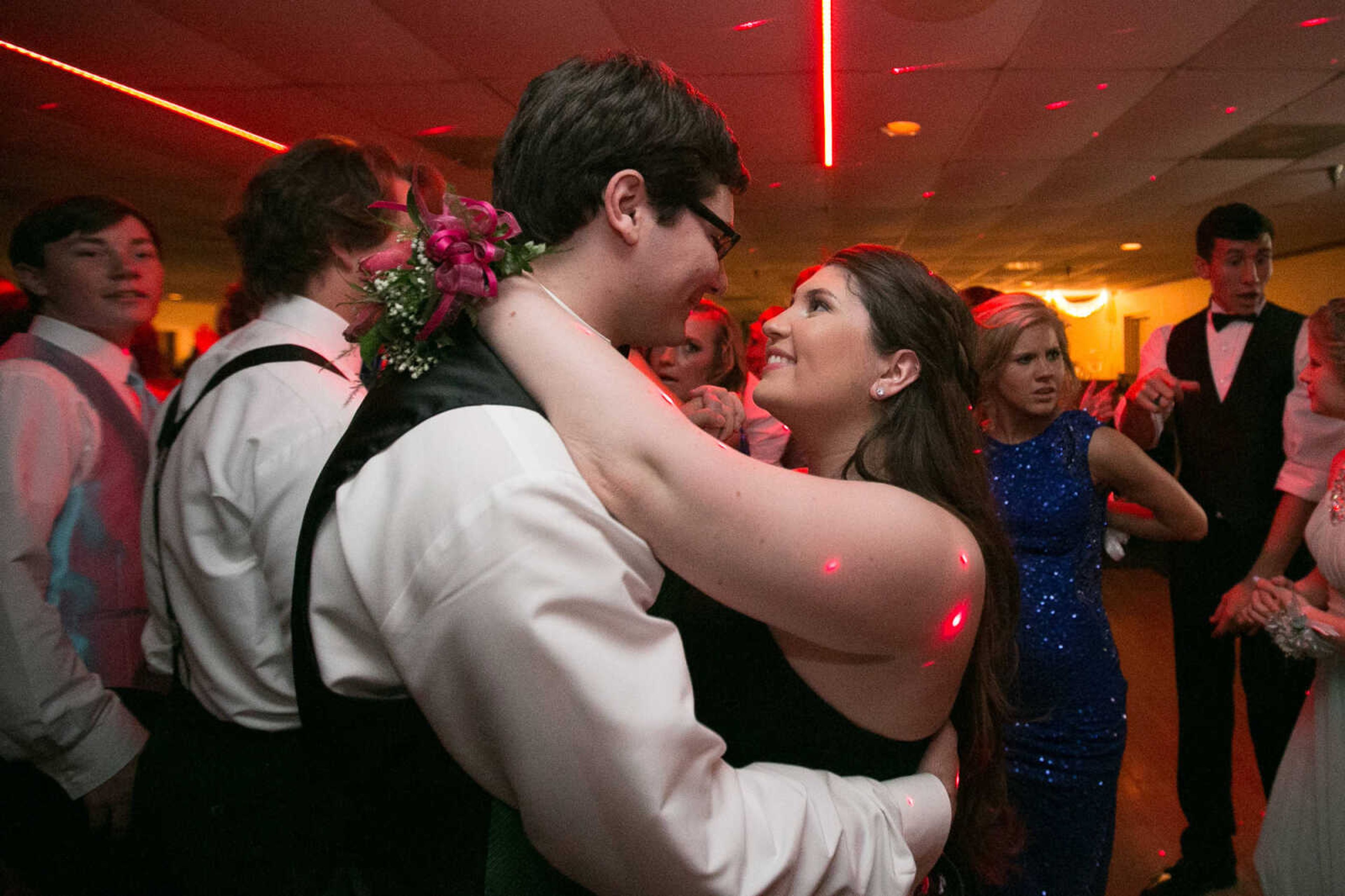 GLENN LANDBERG ~ glandberg@semissourian.com

Students take to the dance floor during the Saxony Lutheran High School's "Classique Magnifique" prom, Saturday, April 23, 2016, at the Cape Girardeau Elks Lodge.