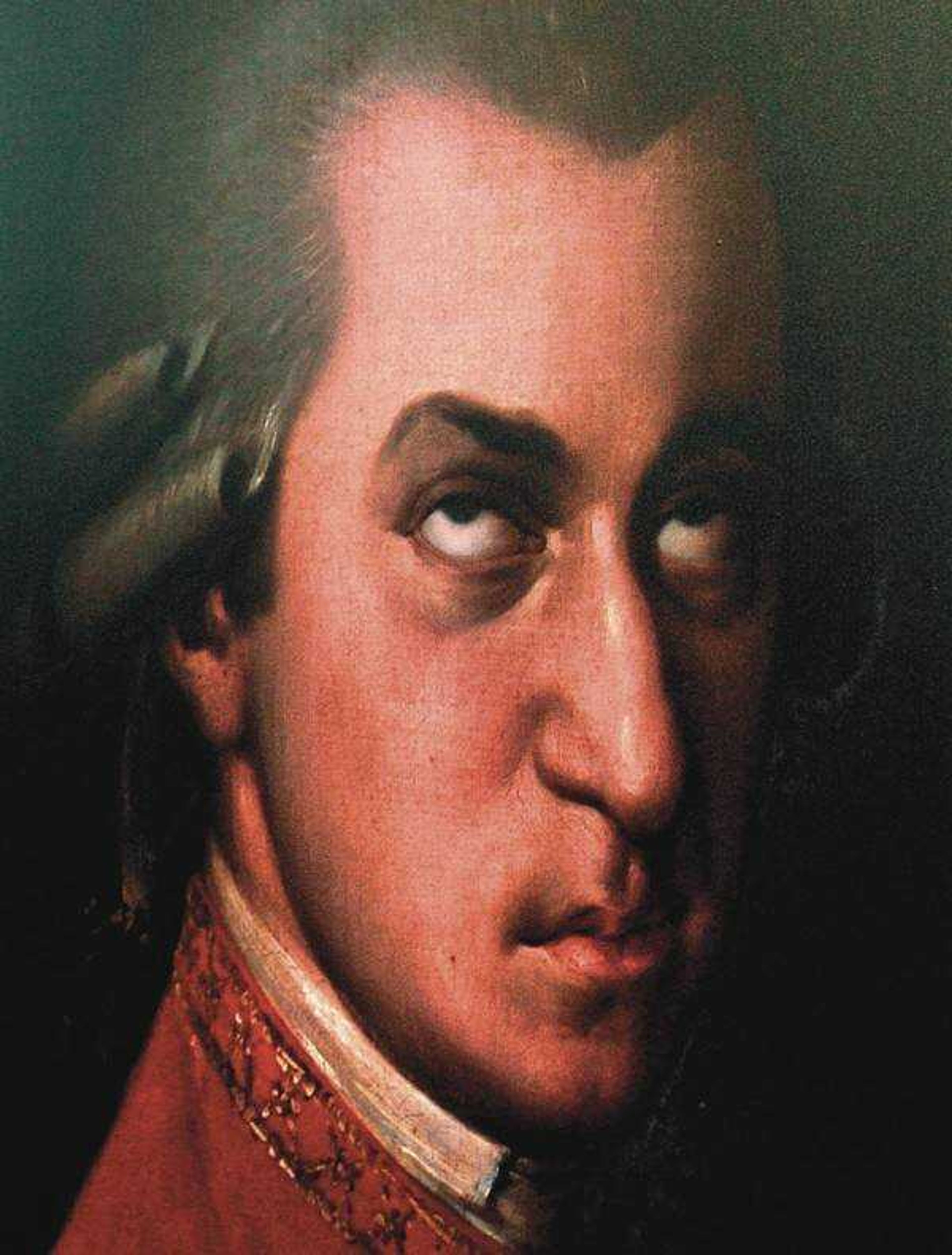 The organizers of Mozart 2006 events in Vienna have come up with a playful logo: a famed 18th-century portrait of the composer doctored to show his eyes rolling back in his head. (Associated Press)