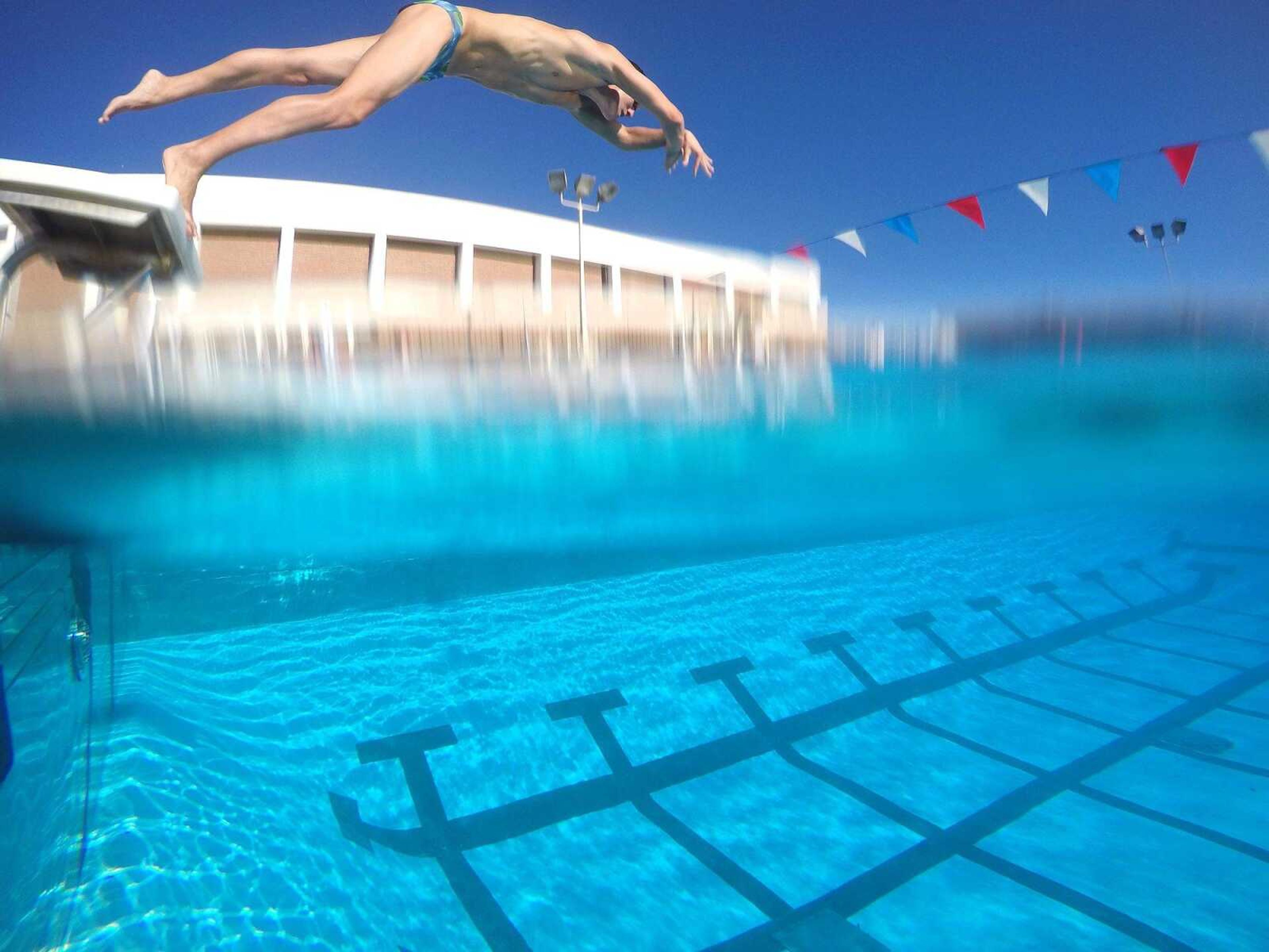 Cape Central's Reagan Ragsdale dives into the Central Municipal Pool on Monday, Aug. 22, 2016, in Cape Girardeau.