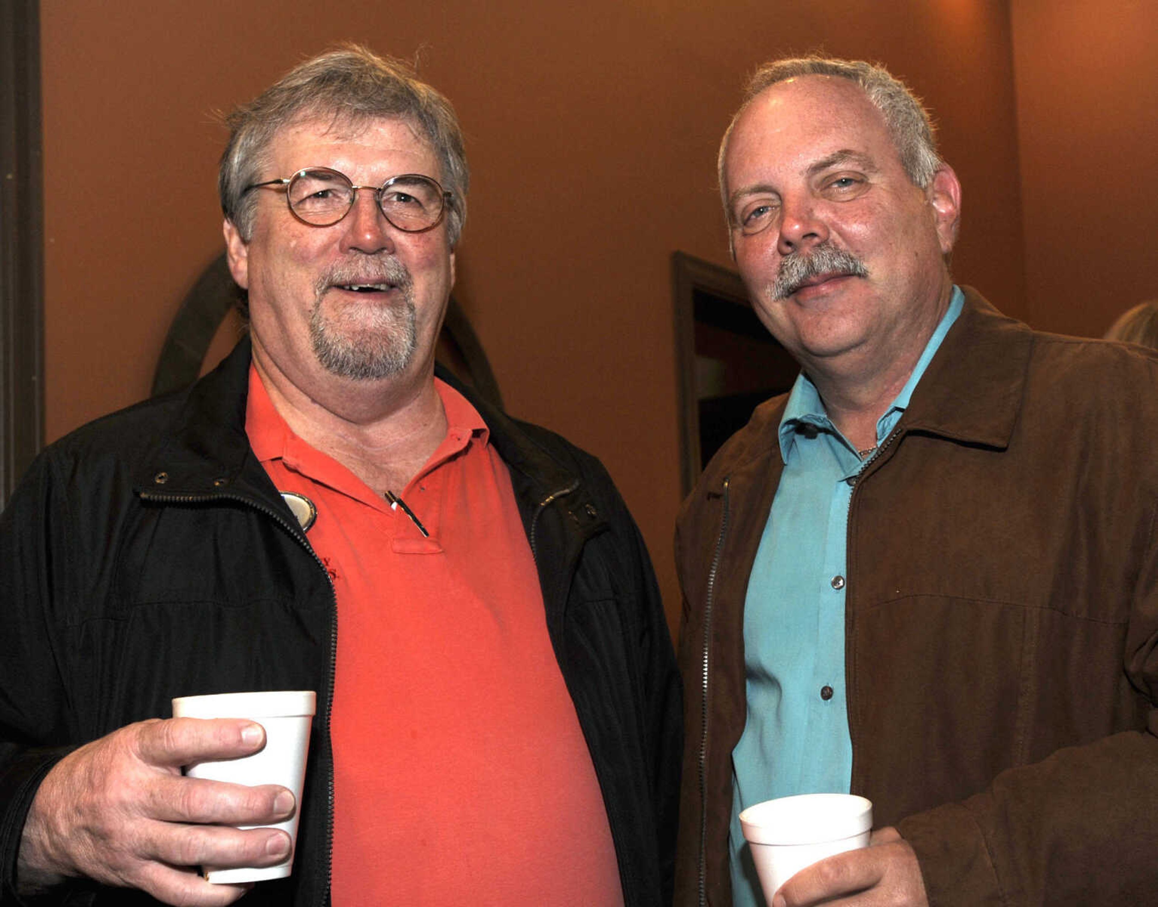 Ken Kiefer, left, with Realty Executives of Cape County, and Kevin Schaper with KGMO Radio.