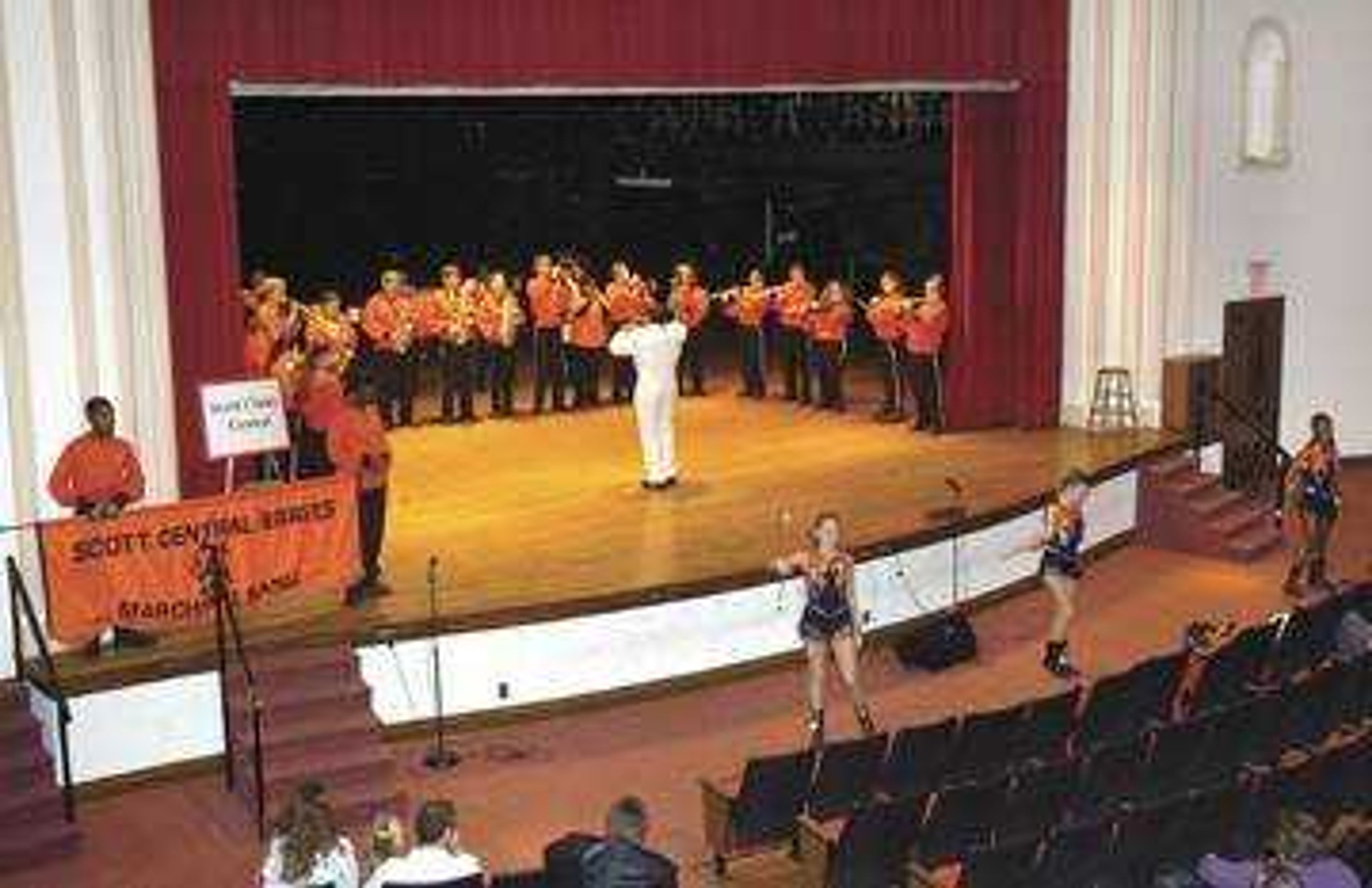 The Scott Central Braves Marching Band played in the "Rock the Dome" event in Academic Hall Auditorium.