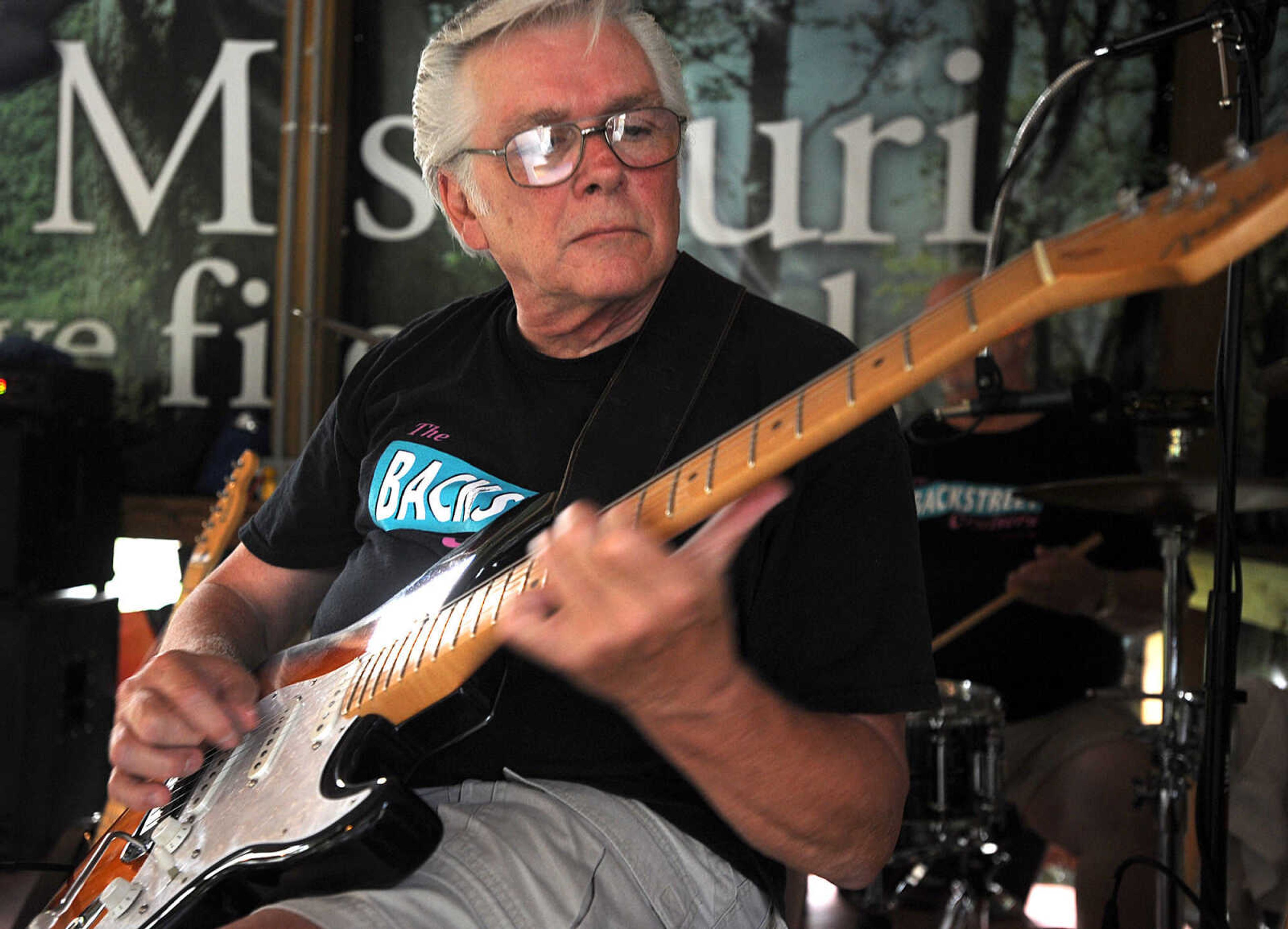 LAURA SIMON ~ lsimon@semissourian.com
The Backstreet Cruisers Sunday, July 8, 2012 at the Bayou Bar & Grill in Pocahontas, Mo. The St. Louis based band performs music from the 1950's and 60's.