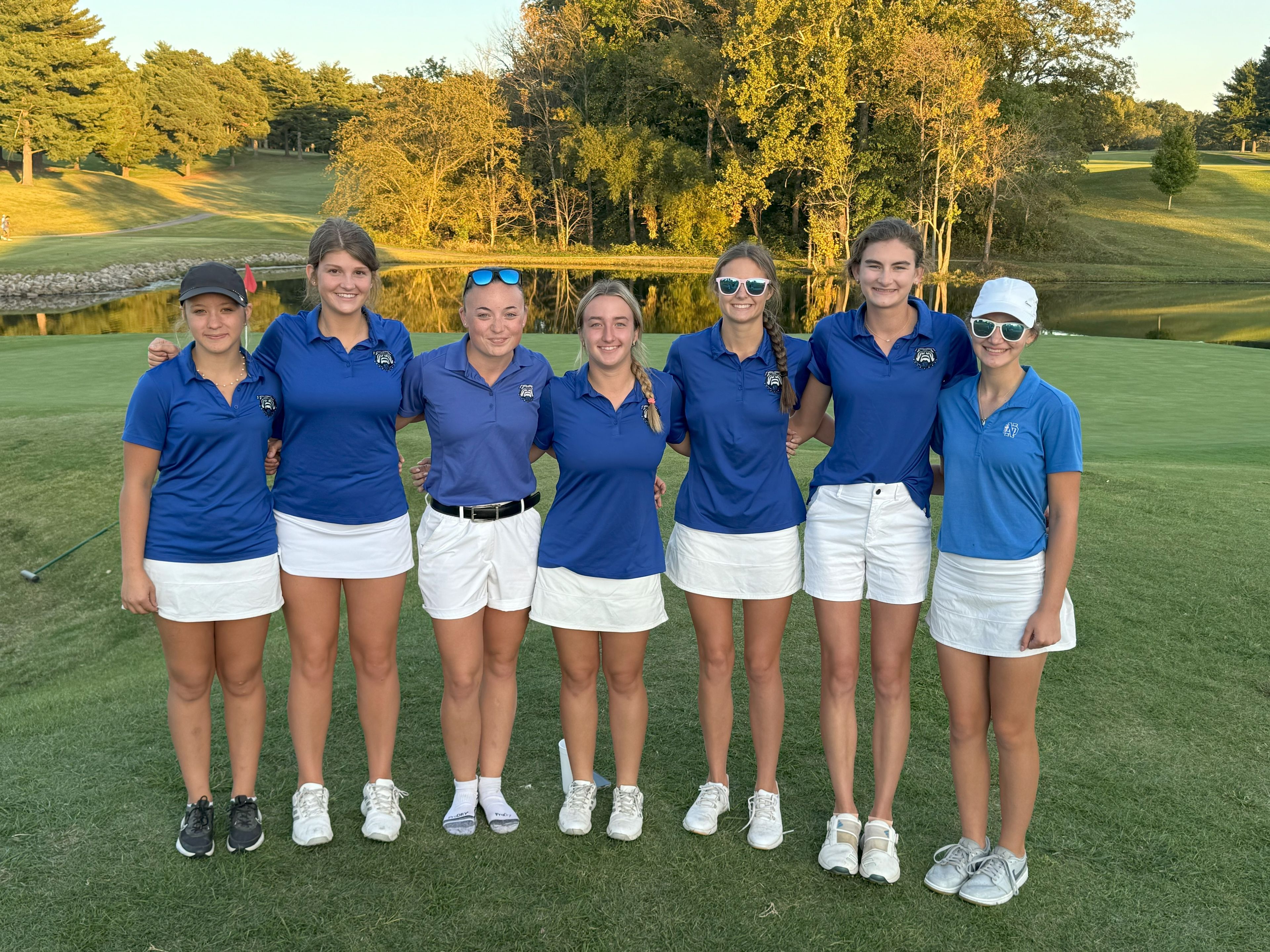 The Notre Dame girls golf team poses for a photo after a meet on Tuesday in Jackson. 