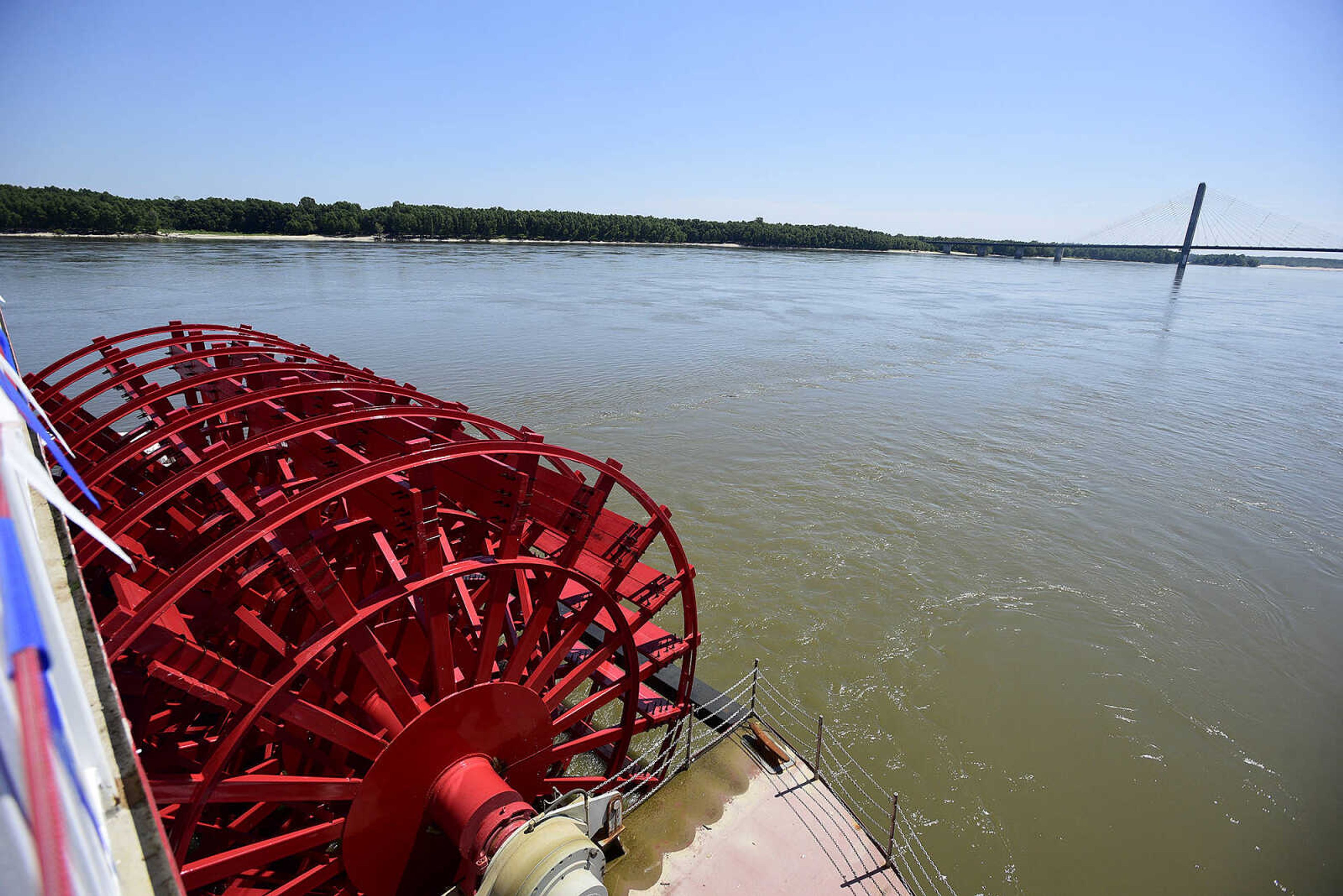 The American Duchess riverboat made a stop at Riverfront Park in downtown Cape Girardeau on Saturday, Aug. 26, 2017, during it's maiden voyage north own the Mississippi River.