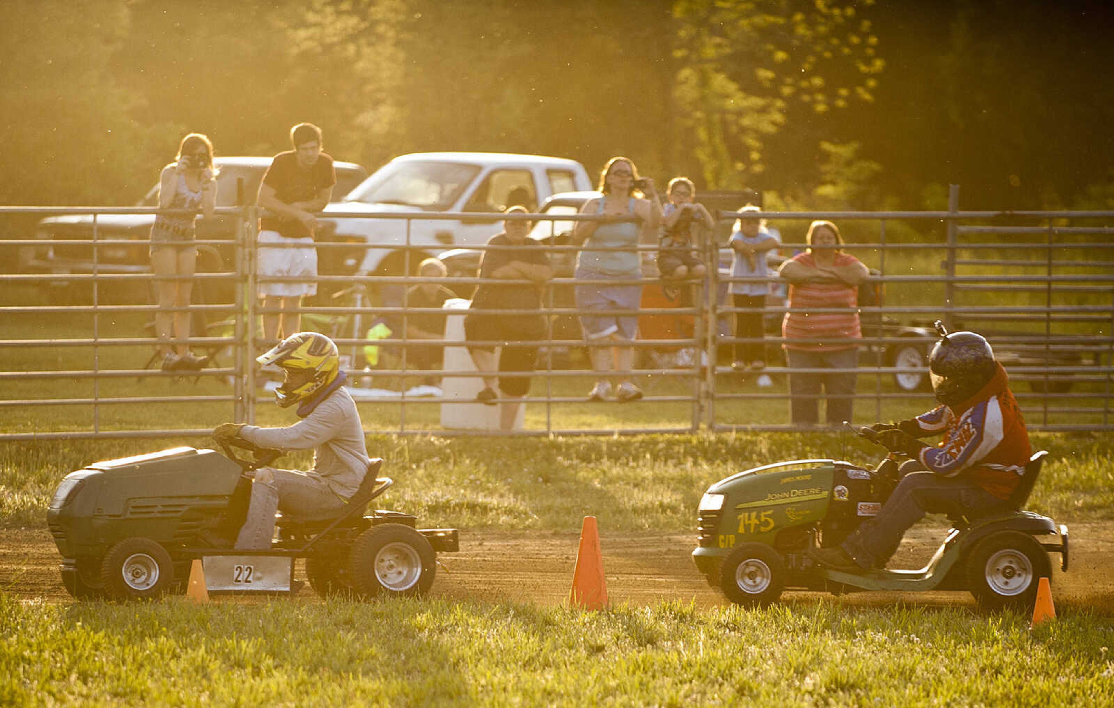 The Southeast Missouri Lawnmower Racing Association's Racing for a Cure presented by the Patton Lions Club at the Patton Saddle Club Saturday, May 10, in Patton, Mo. Proceeds from the event will go towards the Bollinger County Relay for Life.