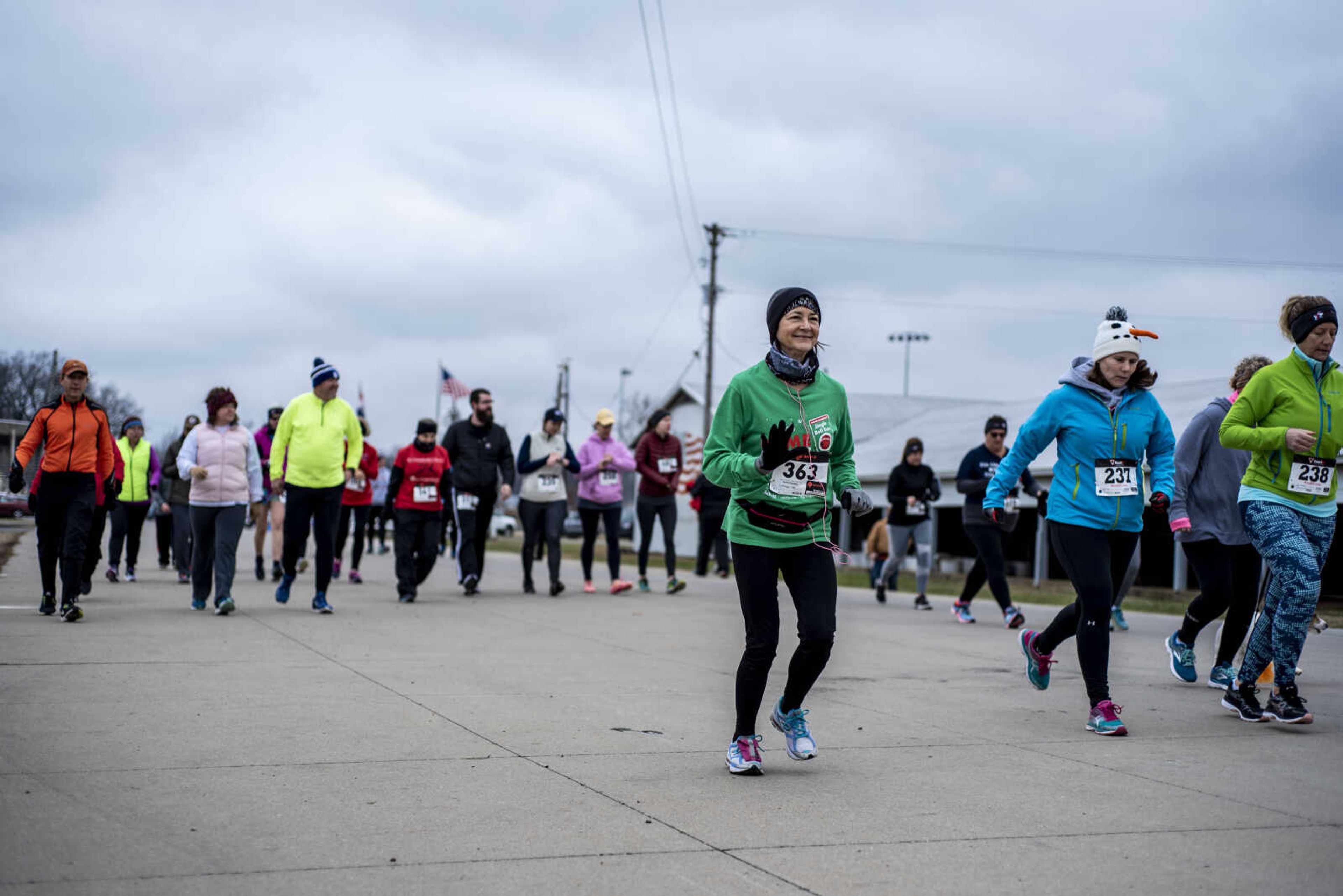 Participants take off at the start of the Resolution Challenge through Arena Park Tuesday, Jan. 1, 2019, in Cape Girardeau.