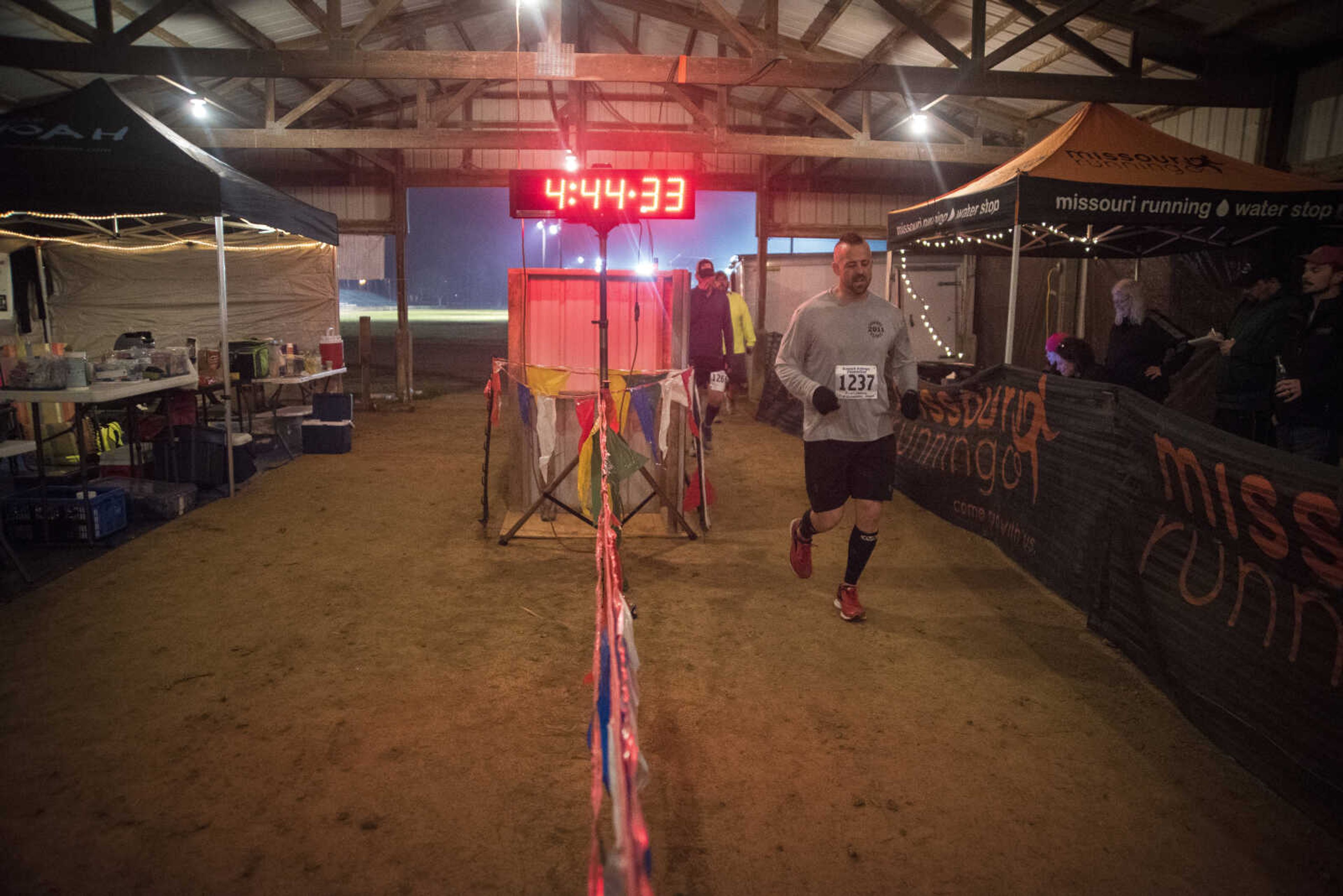 Joshua Govreau makes his way around the 1-mile loop set up at Arena Park for the 8th annual Howard Aslinger Endurance Run on Saturday, March 18, 2017 in Cape Girardeau. The event raises money for the Howard L. Aslinger Memorial Scholarship where runners will keep running until they can't anymore with the event starting at 7 p.m. Friday night going for 24 hours until Saturday night.