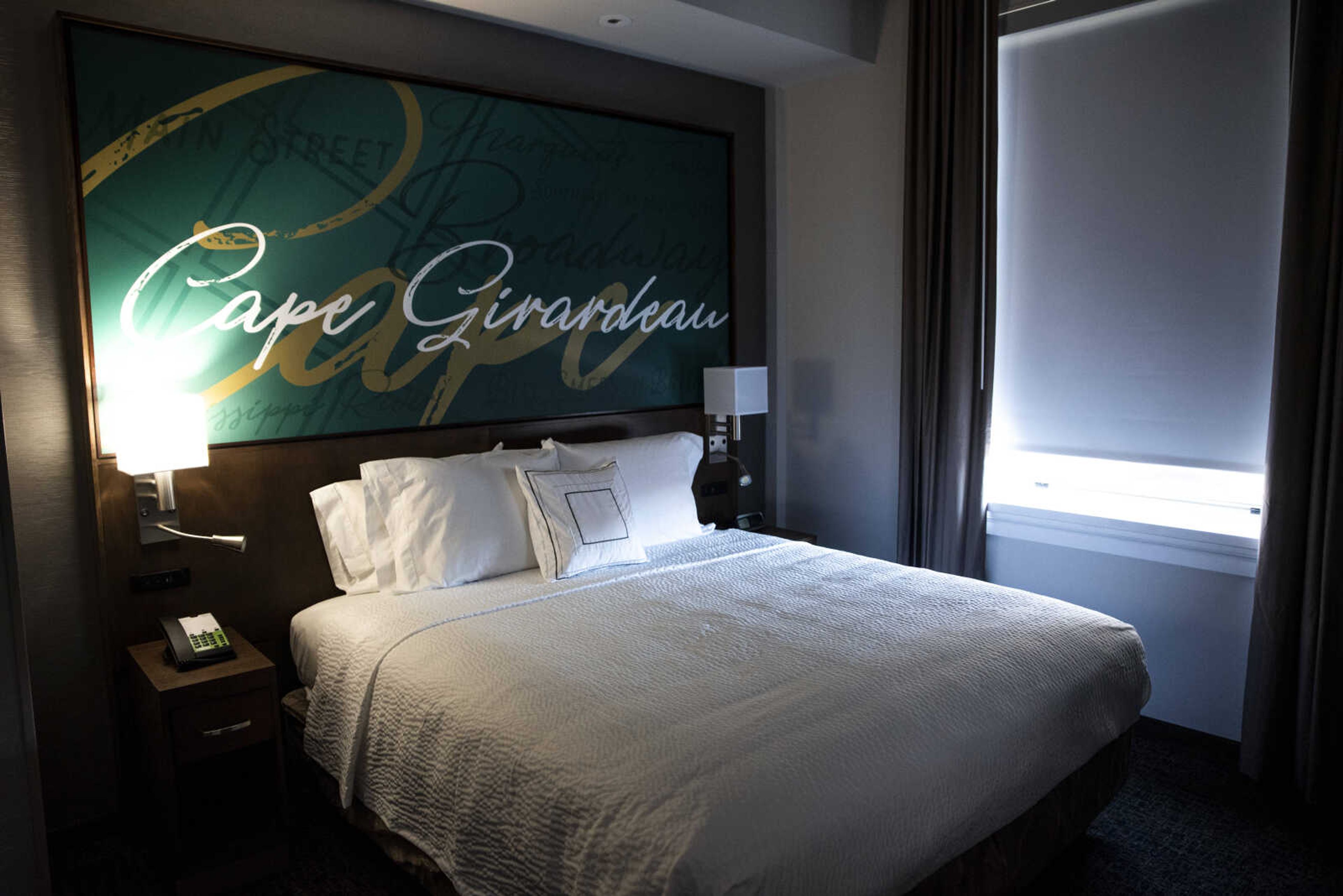 A guest room of the new Courtyard by Marriott hotel in Downtown Cape Monday, Oct. 29, 2018, in Cape Girardeau.