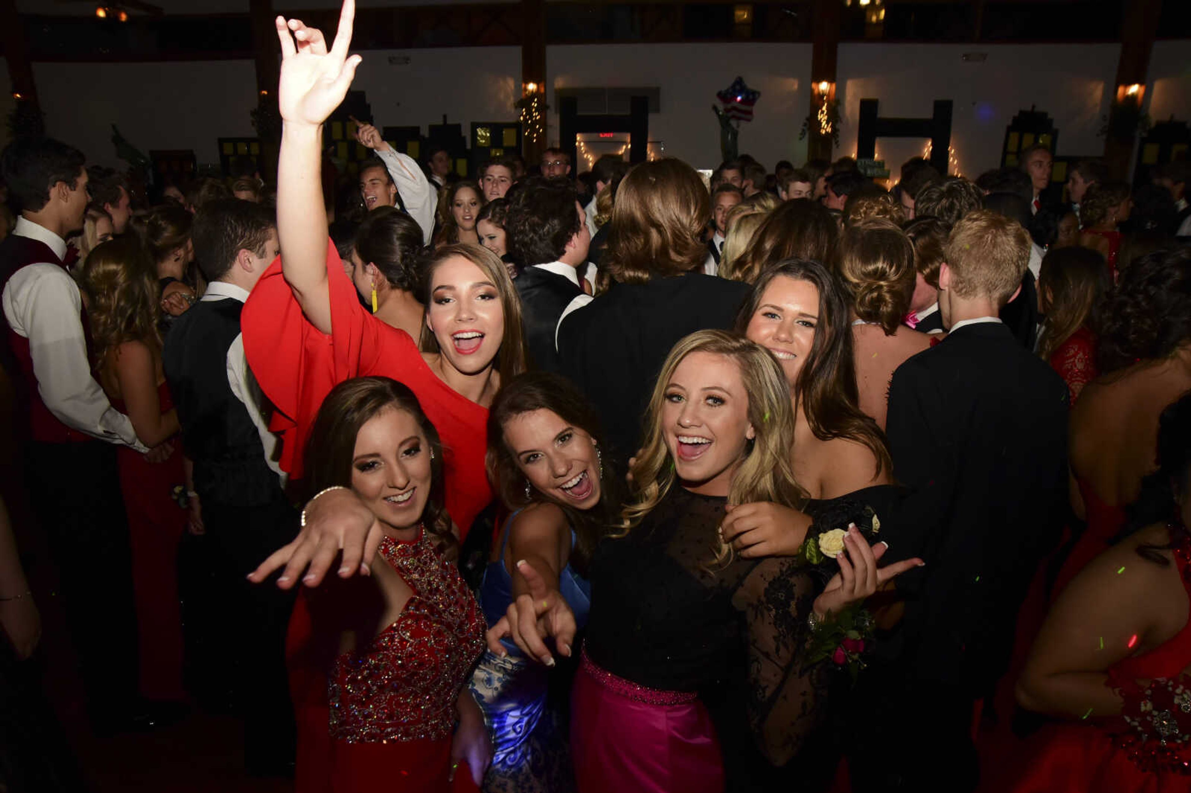 Students enjoy themselves during the Notre Dame prom Friday, May 5, 2017 at the Bavarian Halle in Jackson.