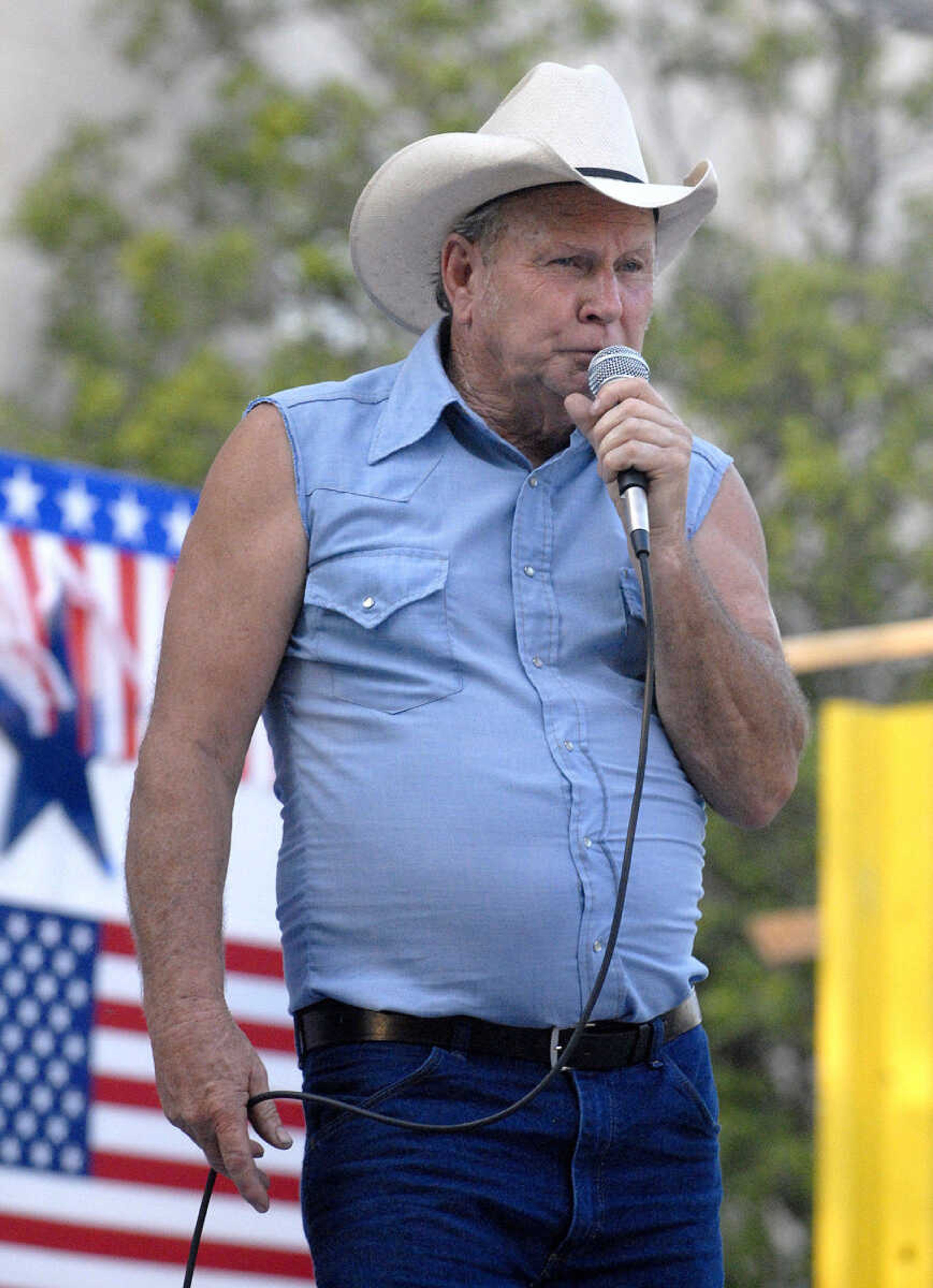 LAURA SIMON ~ lsimon@semissourian.com
Ray Kimbel performs "Half as Much" Wednesday, July 27, 2011 during the senior idol competition at Jackson Homecomers.