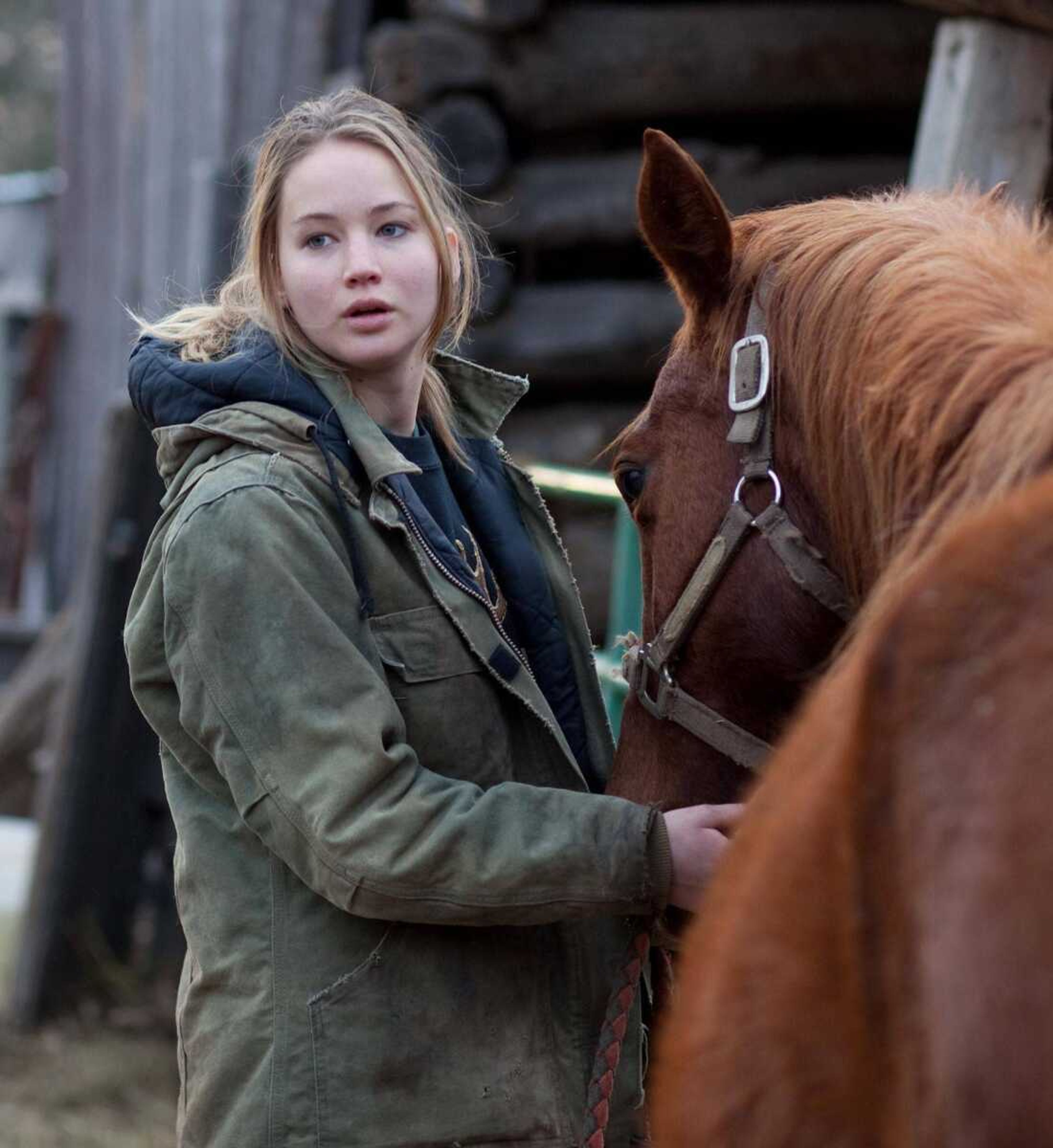 Jennifer Lawrence is shown in a scene from "Winter's Bone." The film was nominated for an Academy Award for best film Tuesday. The Oscars will be presented Feb. 27. (Lionsgate)