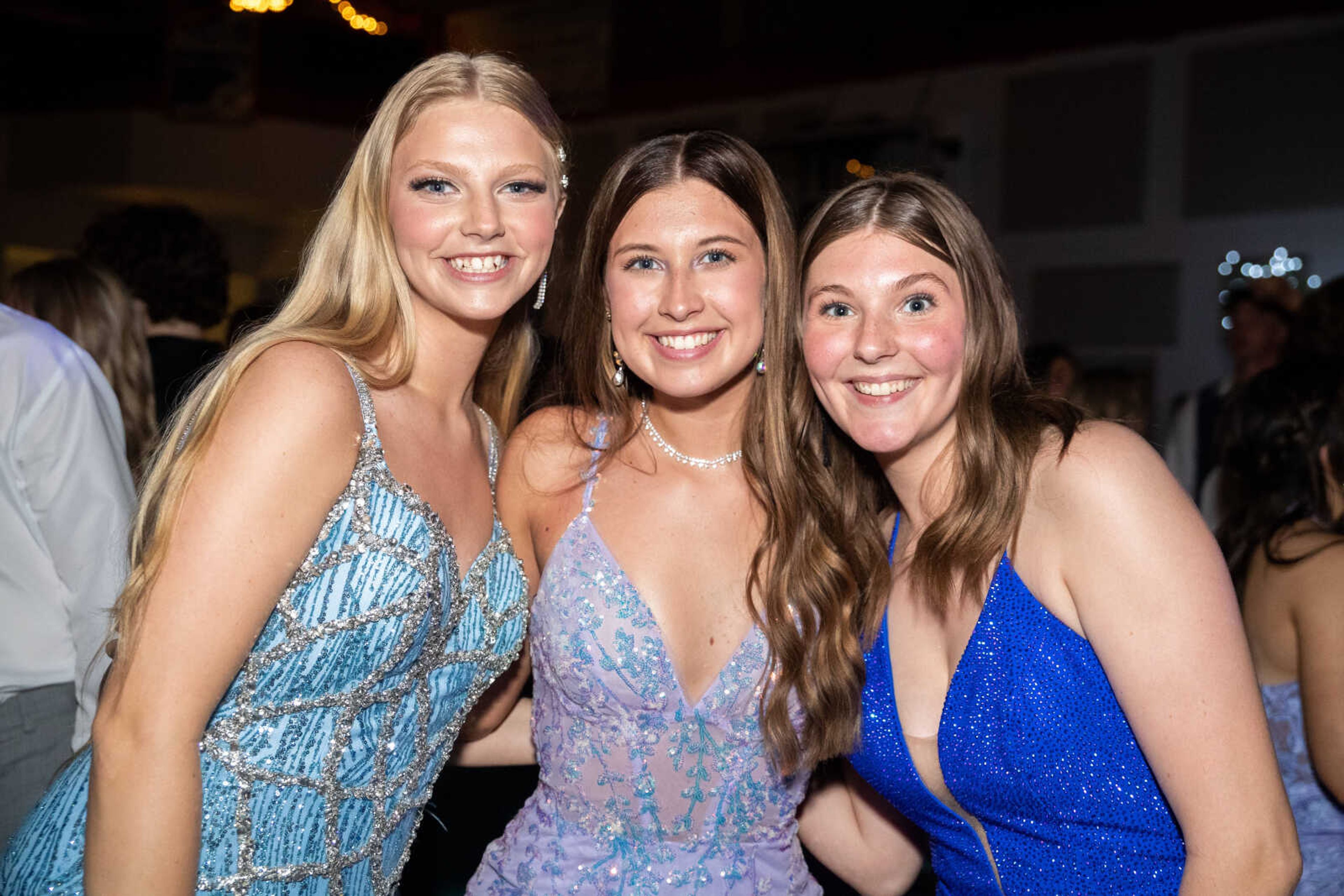 Micah DeLoach, Madison Eller and Laci Heuring pose for a photo together at prom on Saturday, May 6 at Jackson High School.